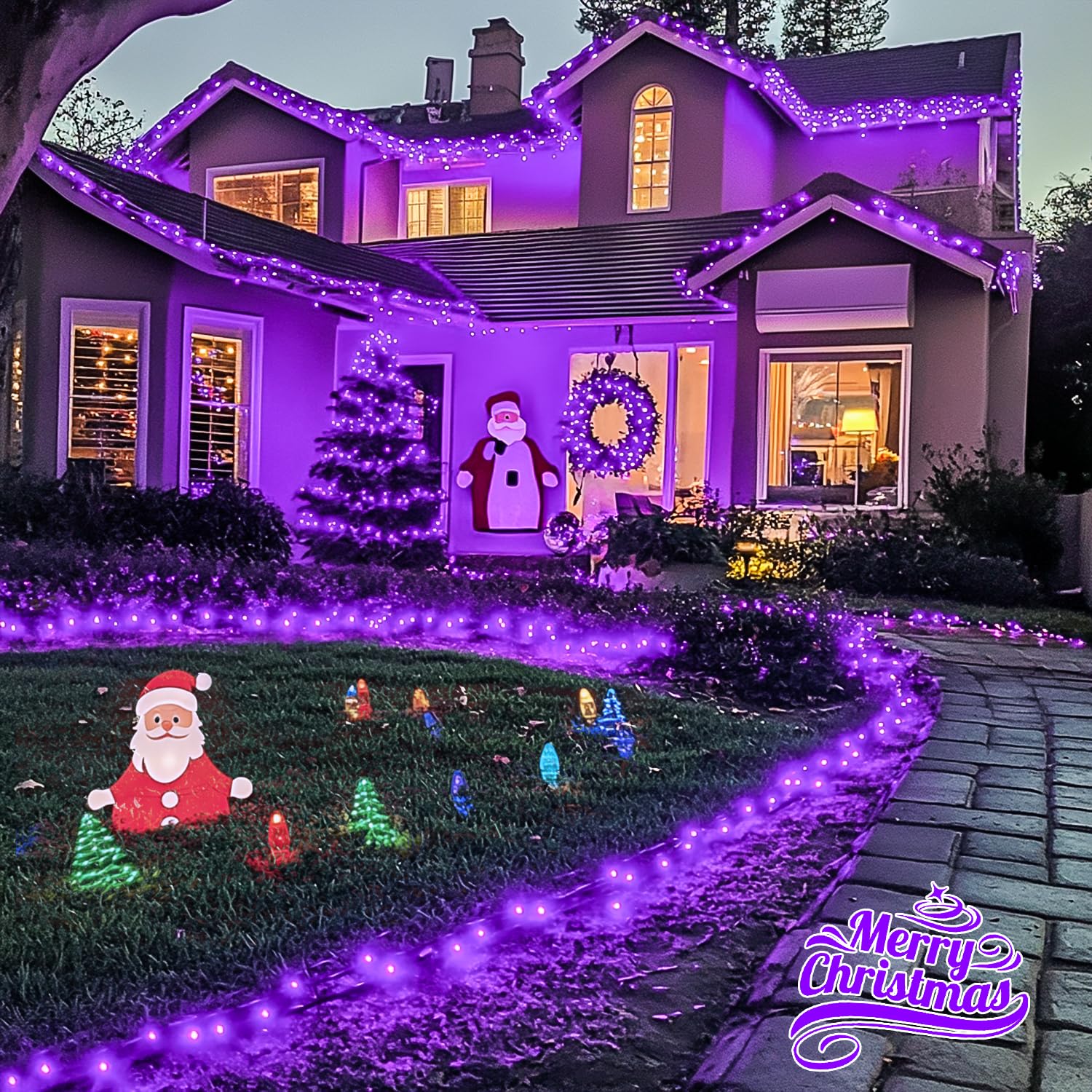 Foto 3 pulgar | Luces Solares Navideñas Jmexsuss, Color Morado, 400 Led, 46 M, Paquete De 2 - Venta Internacional.