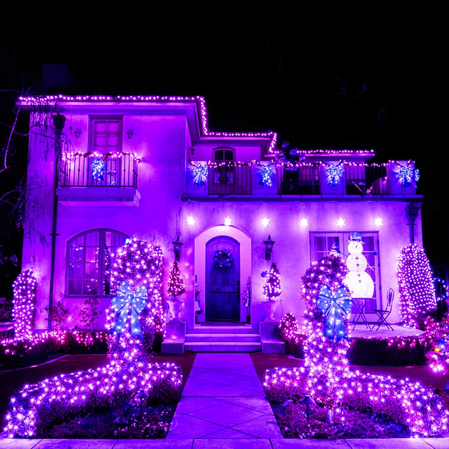 Foto 5 pulgar | Luces Solares Navideñas Jmexsuss, Color Morado, 400 Led, 46 M, Paquete De 2 - Venta Internacional.