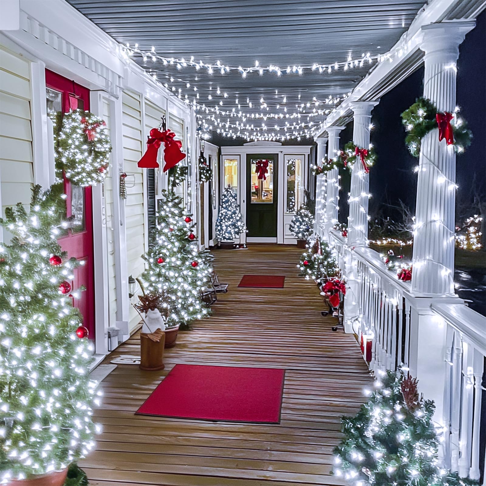 Foto 5 | Luces Navideñas Jmexsuss De 168 Pies Y 600 Led Blancas A Prueba De Agua - Venta Internacional.