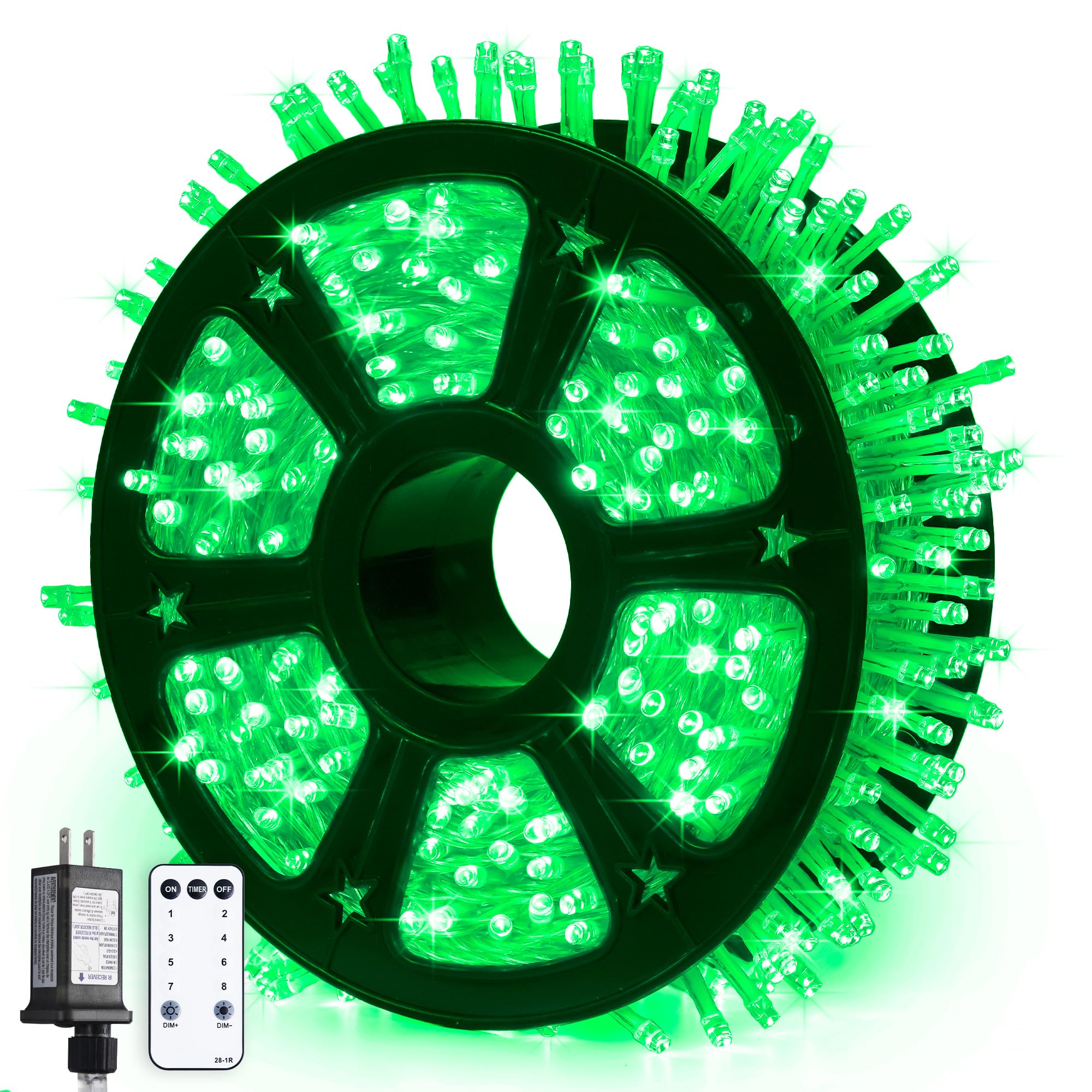 Luces Navideñas Jmexsuss 600 Led, Verdes, 168 Pies, Resistentes Al Agua - Venta Internacional. $1,373