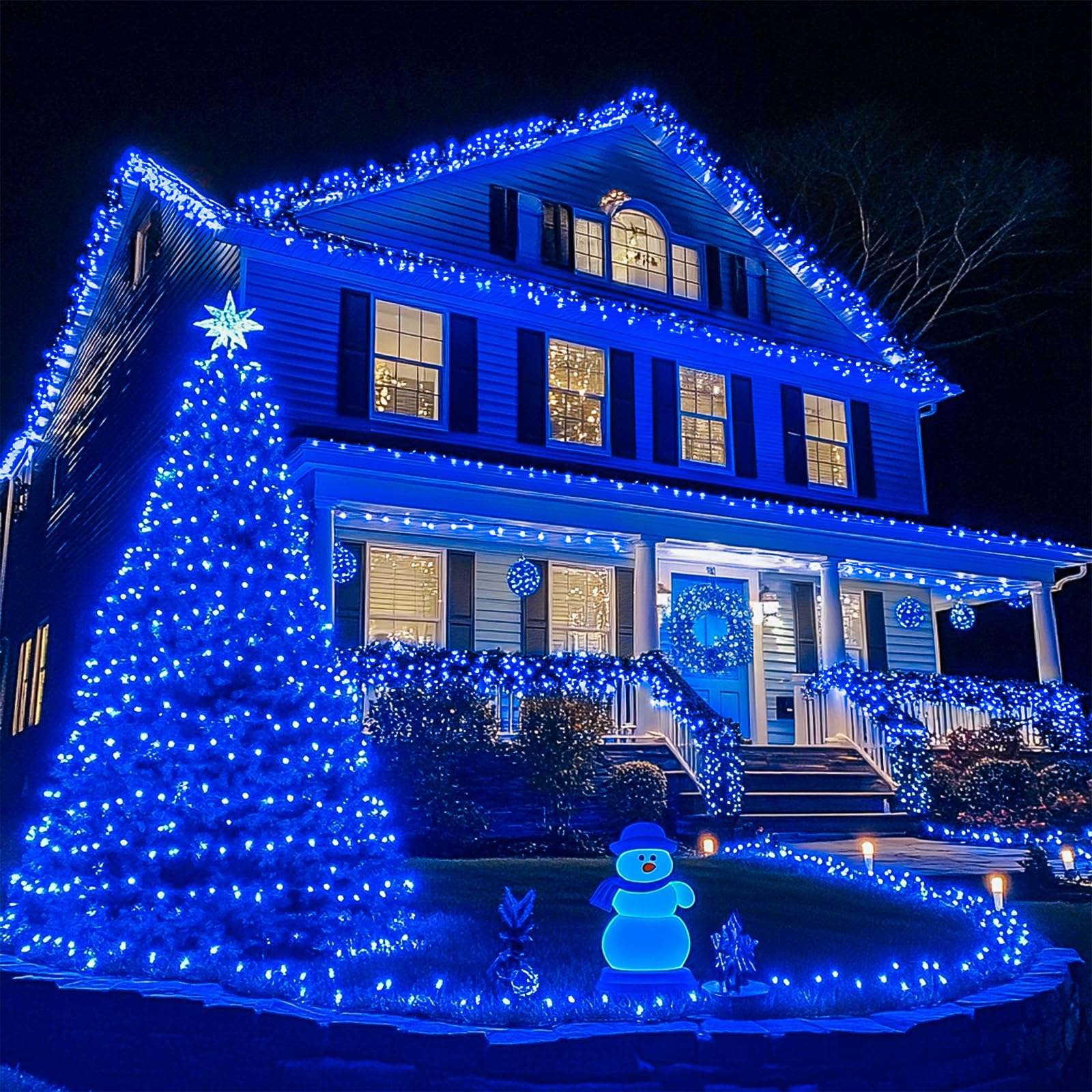 Foto 6 | Luces Navideñas Jmexsuss 600 Led Azules De 168 Pies A Prueba De Agua - Venta Internacional.