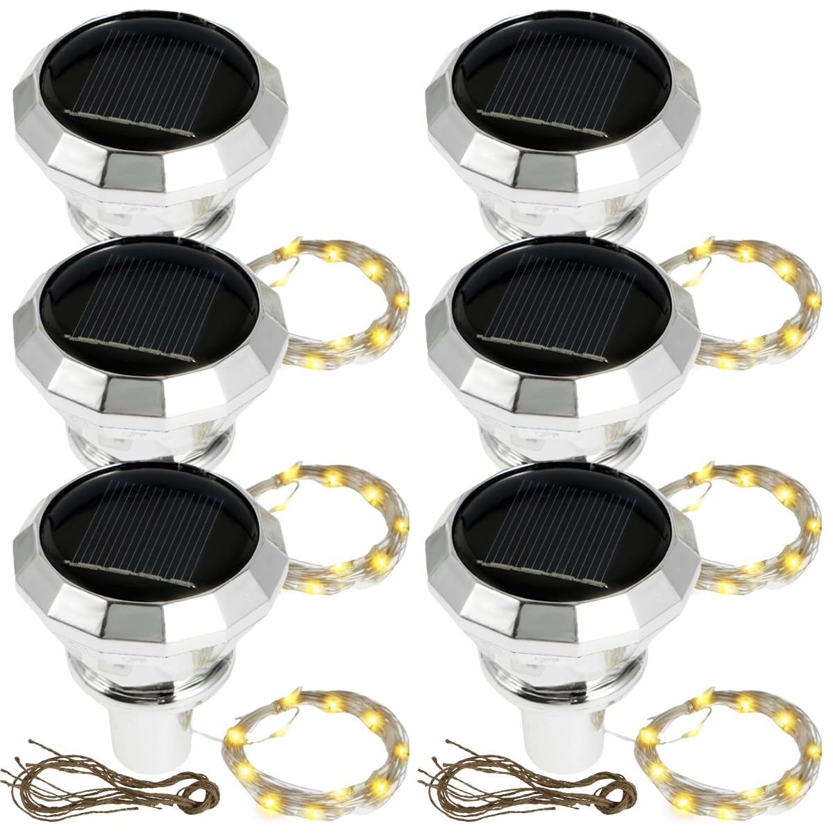 Foto 2 pulgar | Luces Solares Para Botellas De Vino, 2 M, 20 Led, Alambre De Cobre, Cadena De Hadas - Venta Internacional.