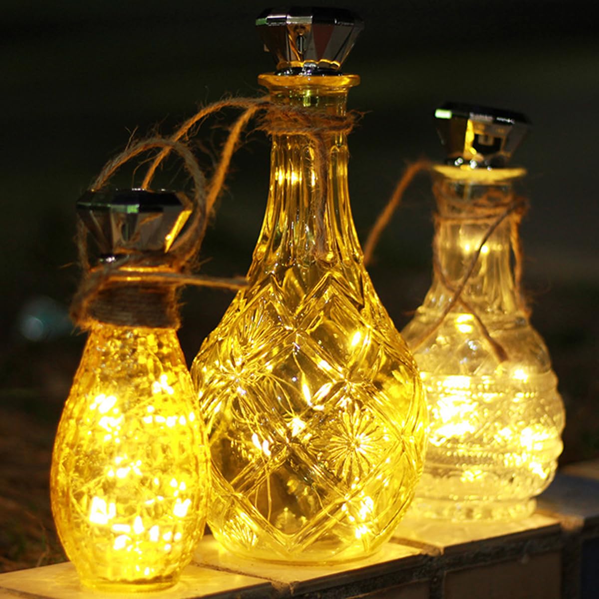 Foto 8 pulgar | Luces Solares Para Botellas De Vino, 2 M, 20 Led, Alambre De Cobre, Cadena De Hadas - Venta Internacional.