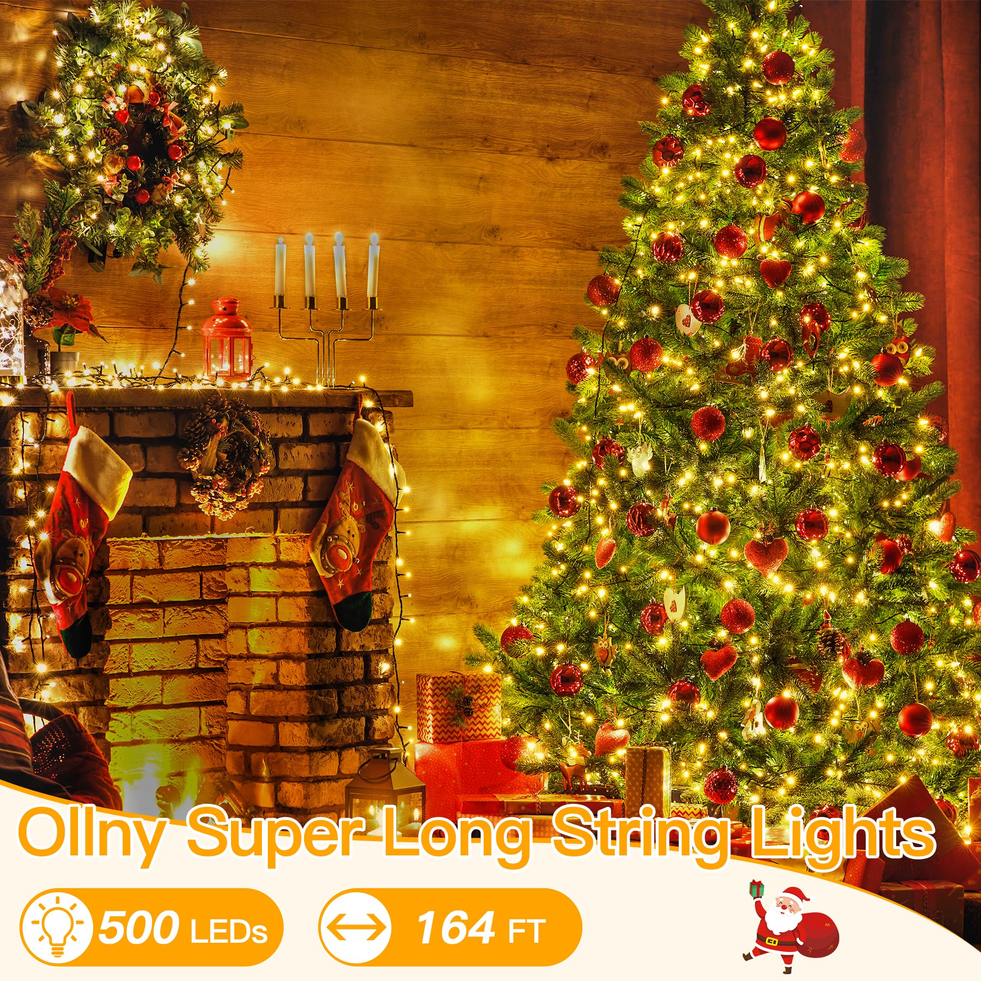 Foto 3 pulgar | Luces Navideñas Ollny 500 Led, 50 M, Color Blanco Cálido Con Control Remoto - Venta Internacional.