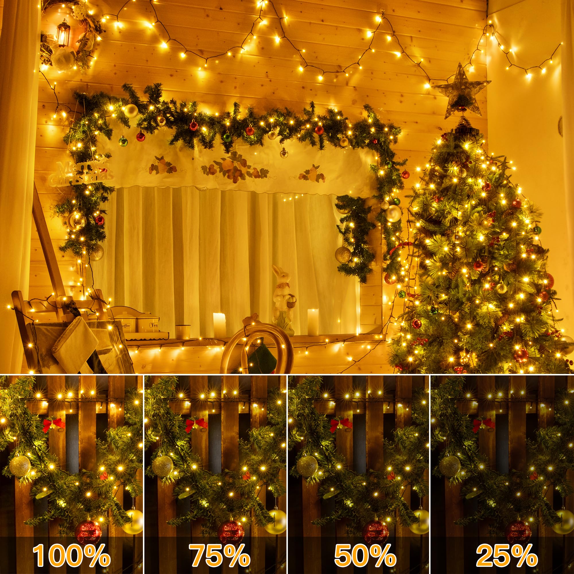 Foto 7 pulgar | Luces Navideñas Ollny 500 Led, 50 M, Color Blanco Cálido Con Control Remoto - Venta Internacional.