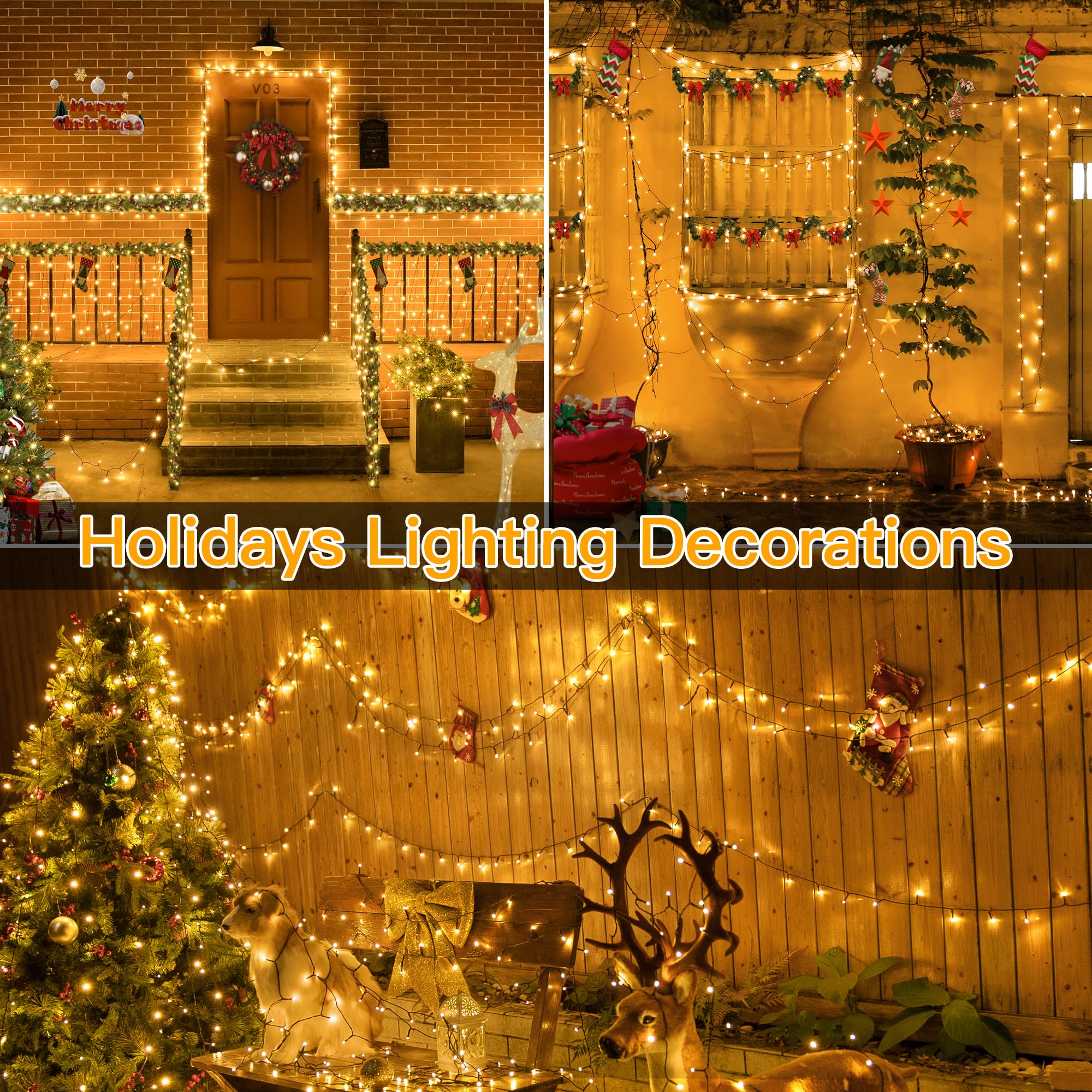 Foto 7 | Luces Navideñas Ollny 500 Led, 50 M, Color Blanco Cálido Con Control Remoto - Venta Internacional.