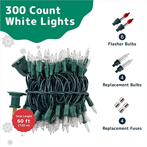 Foto 2 | Luces Navideñas Prextex 18 M 300, Color Blanco Transparente, Impermeable - Venta Internacional.