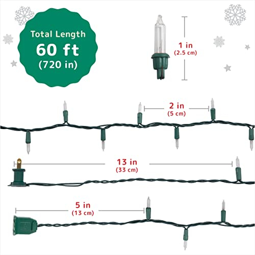 Foto 6 | Luces Navideñas Prextex 18 M 300, Color Blanco Transparente, Impermeable - Venta Internacional.