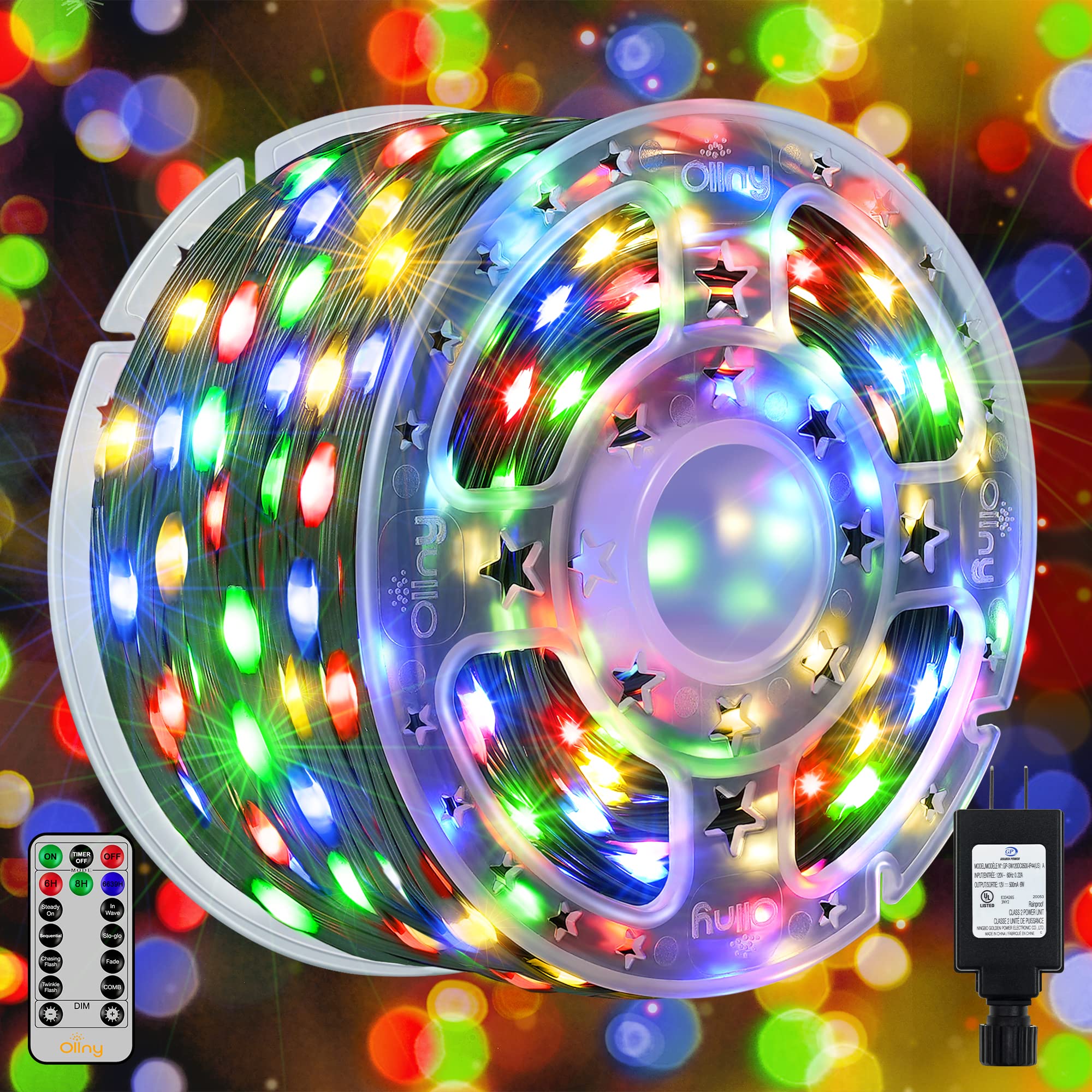 Luces Navideñas Ollny, 60 M, 600 Led, Impermeables, Con Mando A Distancia - Venta Internacional. $1,224