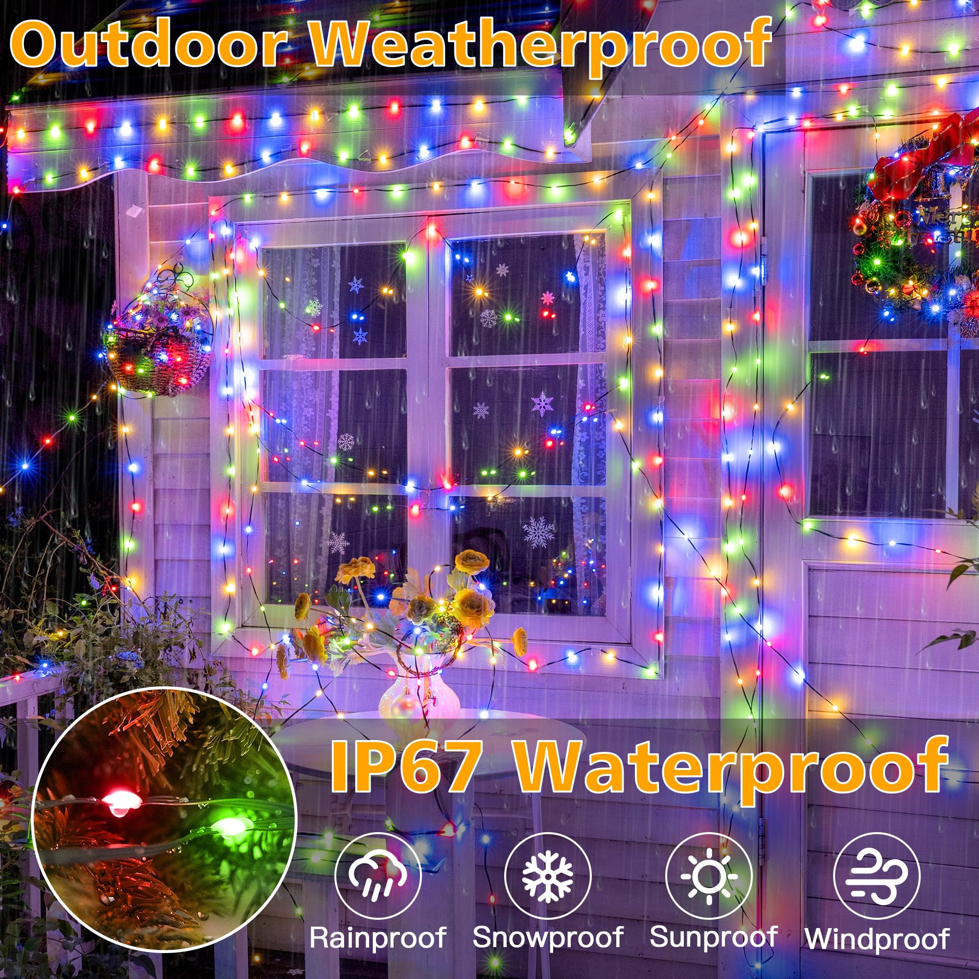 Foto 5 pulgar | Luces Navideñas Ollny, 60 M, 600 Led, Impermeables, Con Mando A Distancia - Venta Internacional.