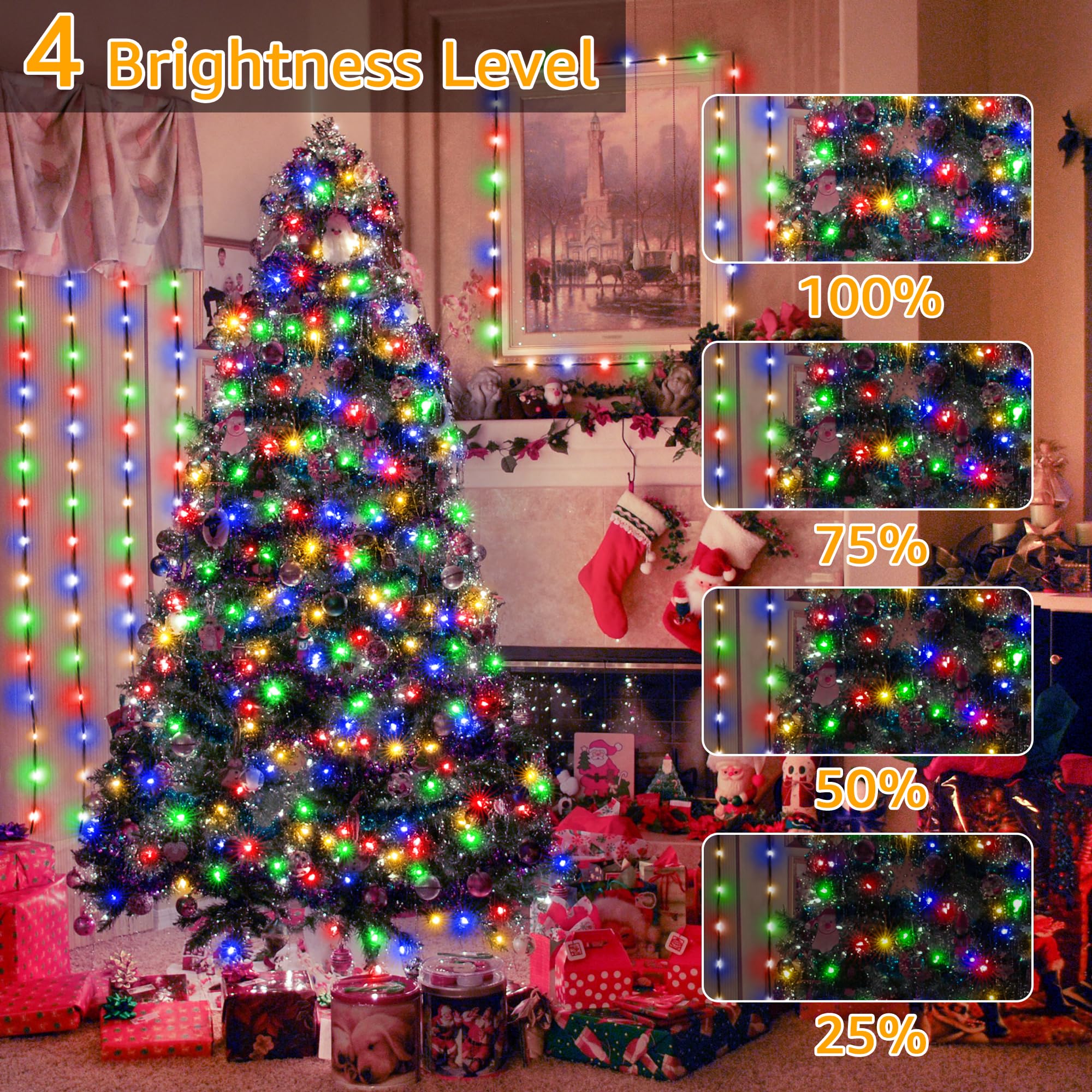Foto 7 pulgar | Luces Navideñas Ollny, 60 M, 600 Led, Impermeables, Con Mando A Distancia - Venta Internacional.