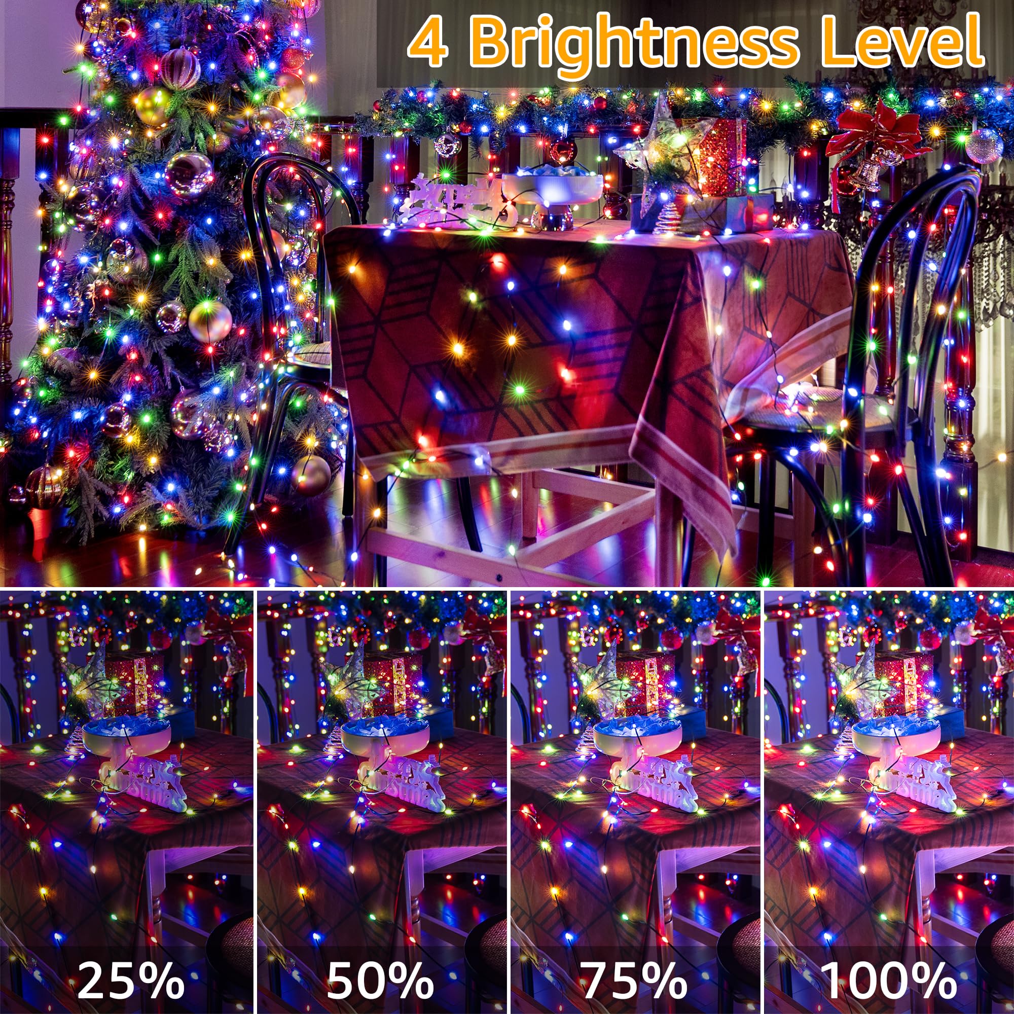 Foto 8 pulgar | Luces Navideñas Ollny, 60 M, 600 Led, Impermeables, Con Mando A Distancia - Venta Internacional.