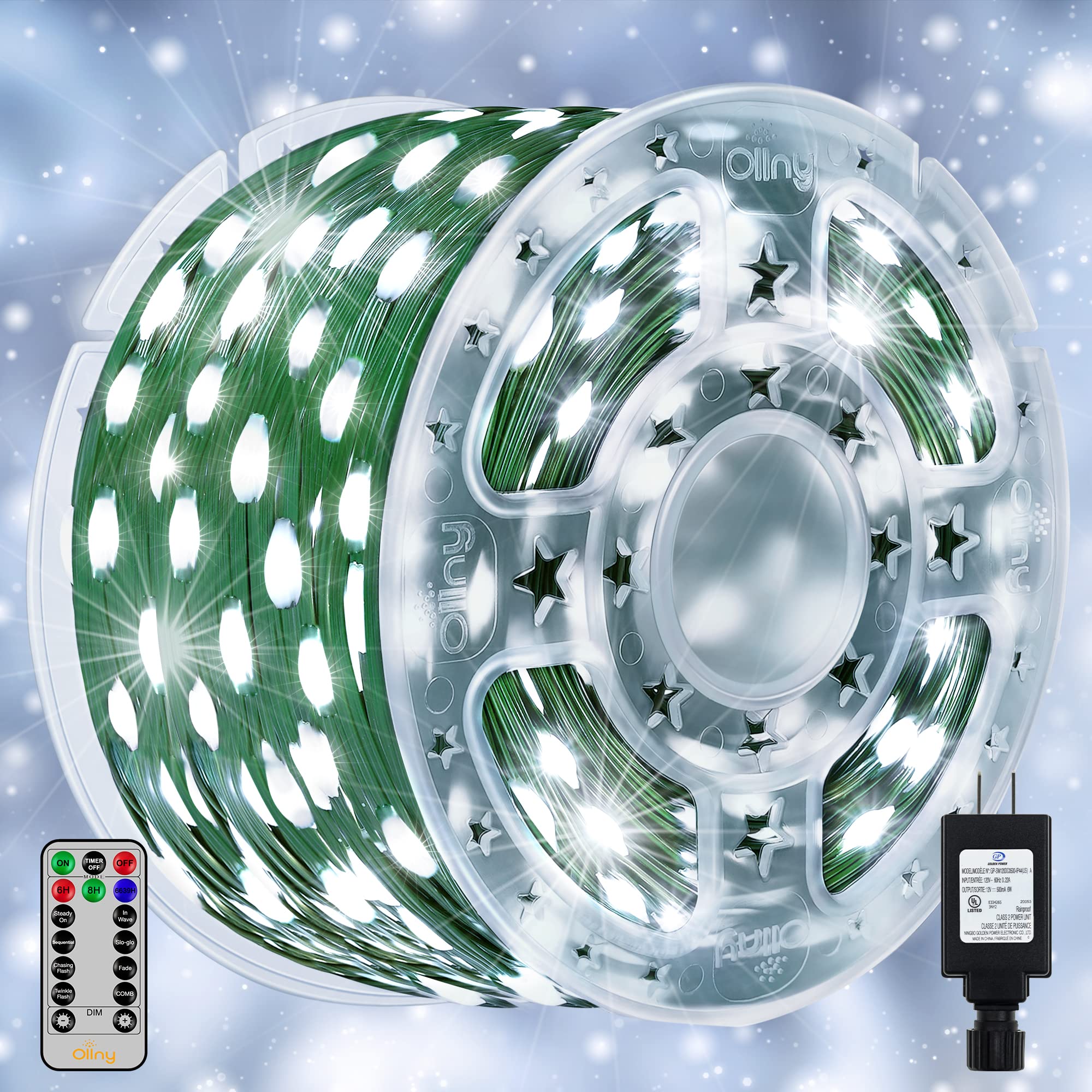 Luces Navideñas Ollny 60m 600 Led Impermeables Para Exteriores - Venta Internacional. $1,064