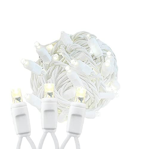 Luces Navideñas Novedosas, 50 Led, Blanco Cálido, 25 Pies - Venta Internacional. $822