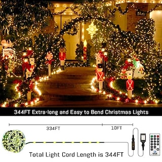 Foto 6 | Cadena De Hadas Led Eueasy 1000 De Luces Navideñas, 105 M, Impermeable - Venta Internacional.