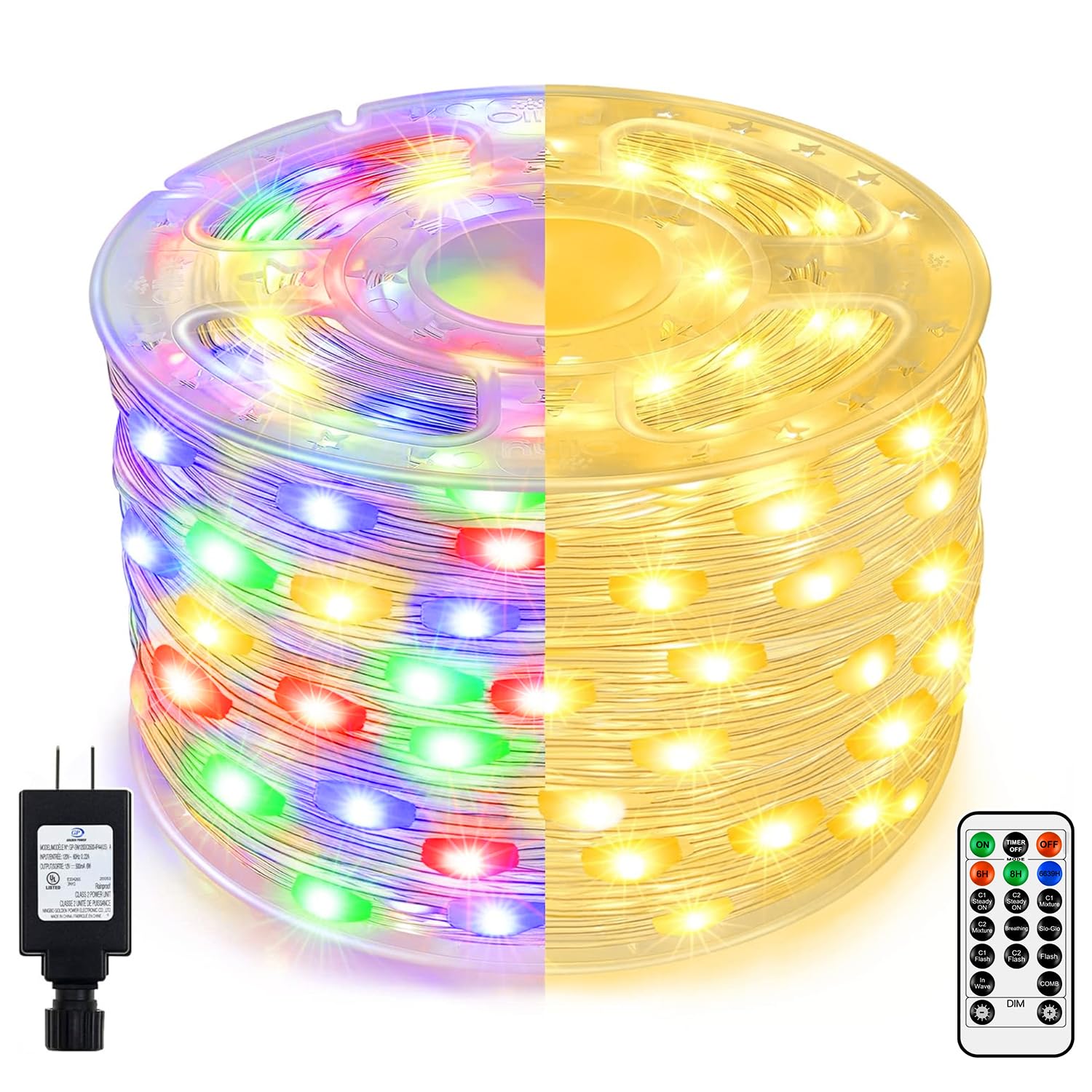 Foto 2 pulgar | Luces Navideñas Ollny Cálidas Y Multicolores 600 Led 60 M - Venta Internacional.