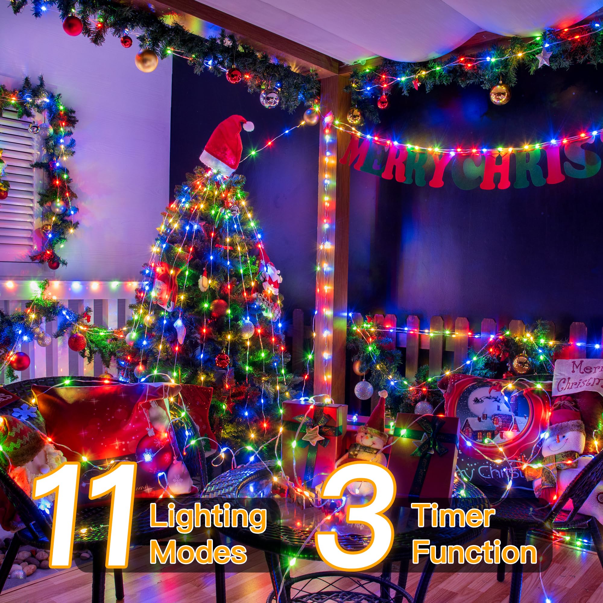Foto 4 | Luces Navideñas Ollny Cálidas Y Multicolores 600 Led 60 M - Venta Internacional.