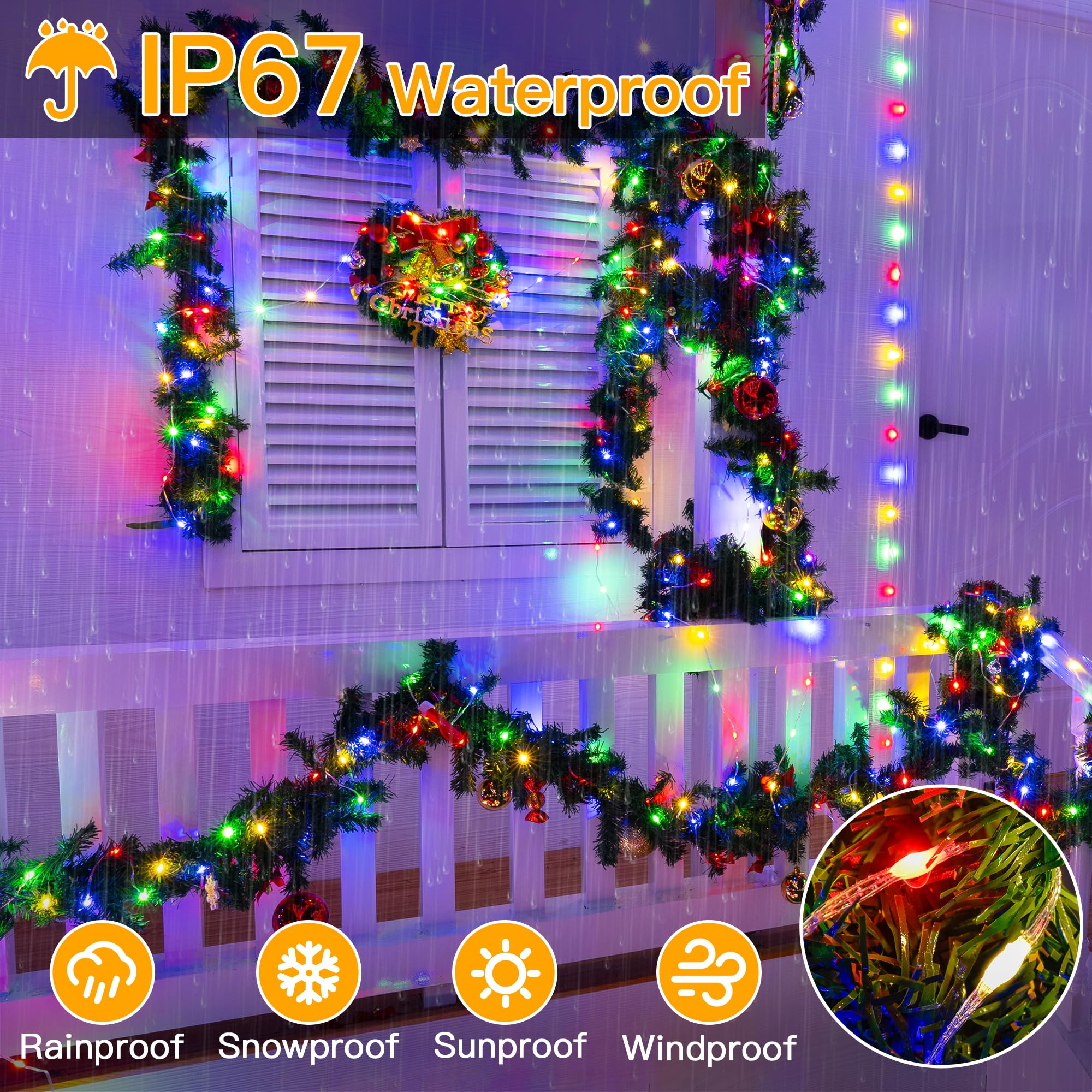 Foto 6 pulgar | Luces Navideñas Ollny Cálidas Y Multicolores 600 Led 60 M - Venta Internacional.