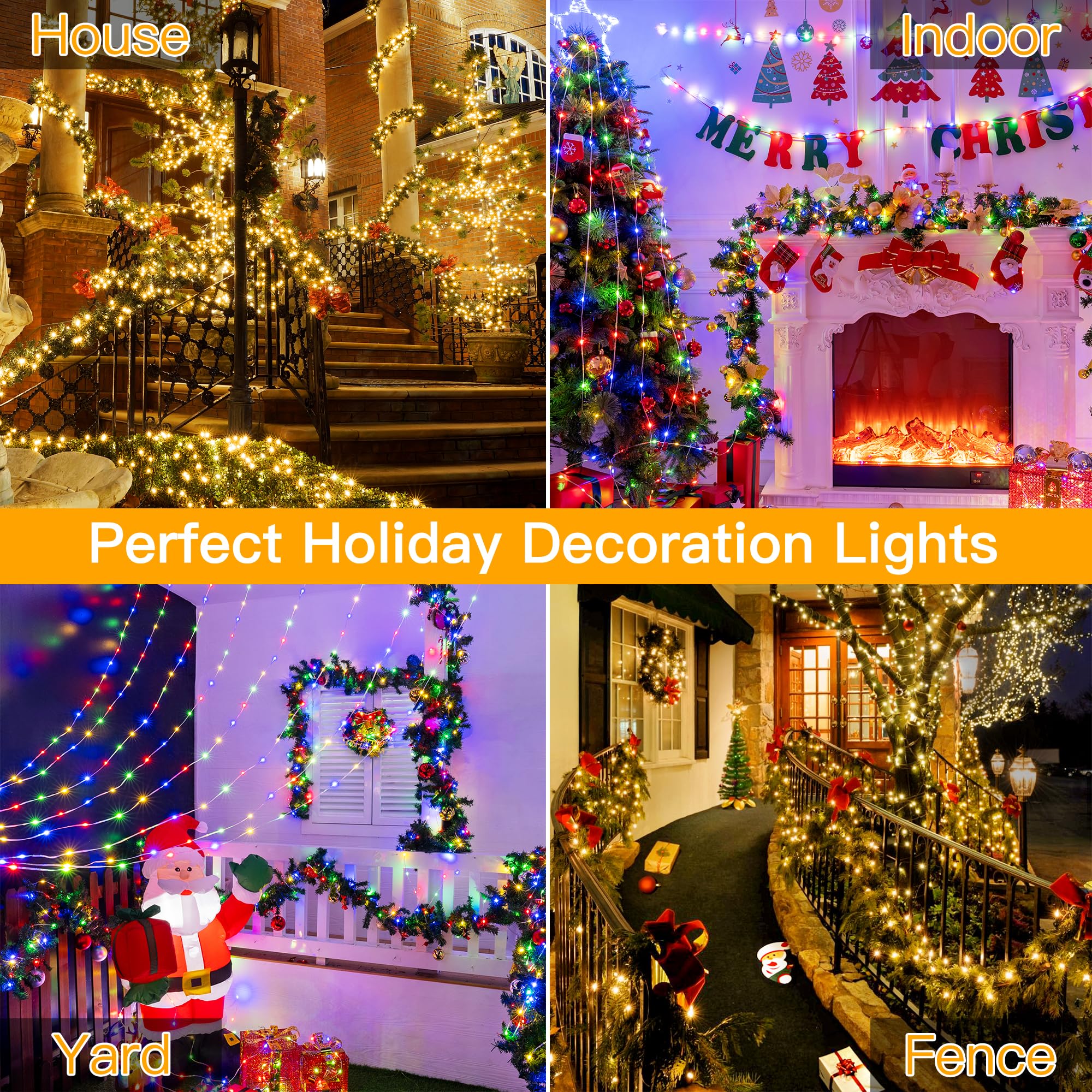 Foto 7 pulgar | Luces Navideñas Ollny Cálidas Y Multicolores 600 Led 60 M - Venta Internacional.
