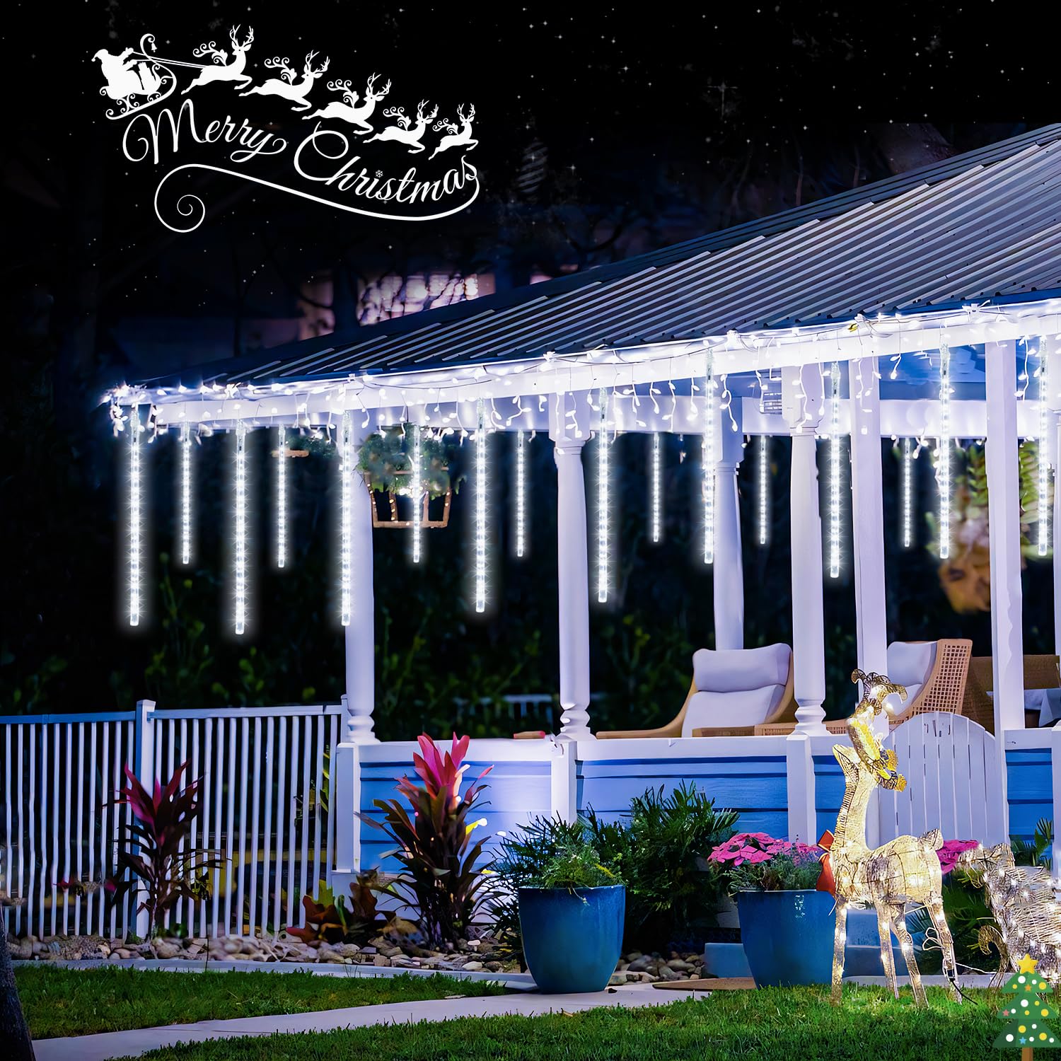 Foto 5 pulgar | Luces Solares Navideñas Con Forma De Meteorito Jmexsuss, Paquete De 2 - Venta Internacional.