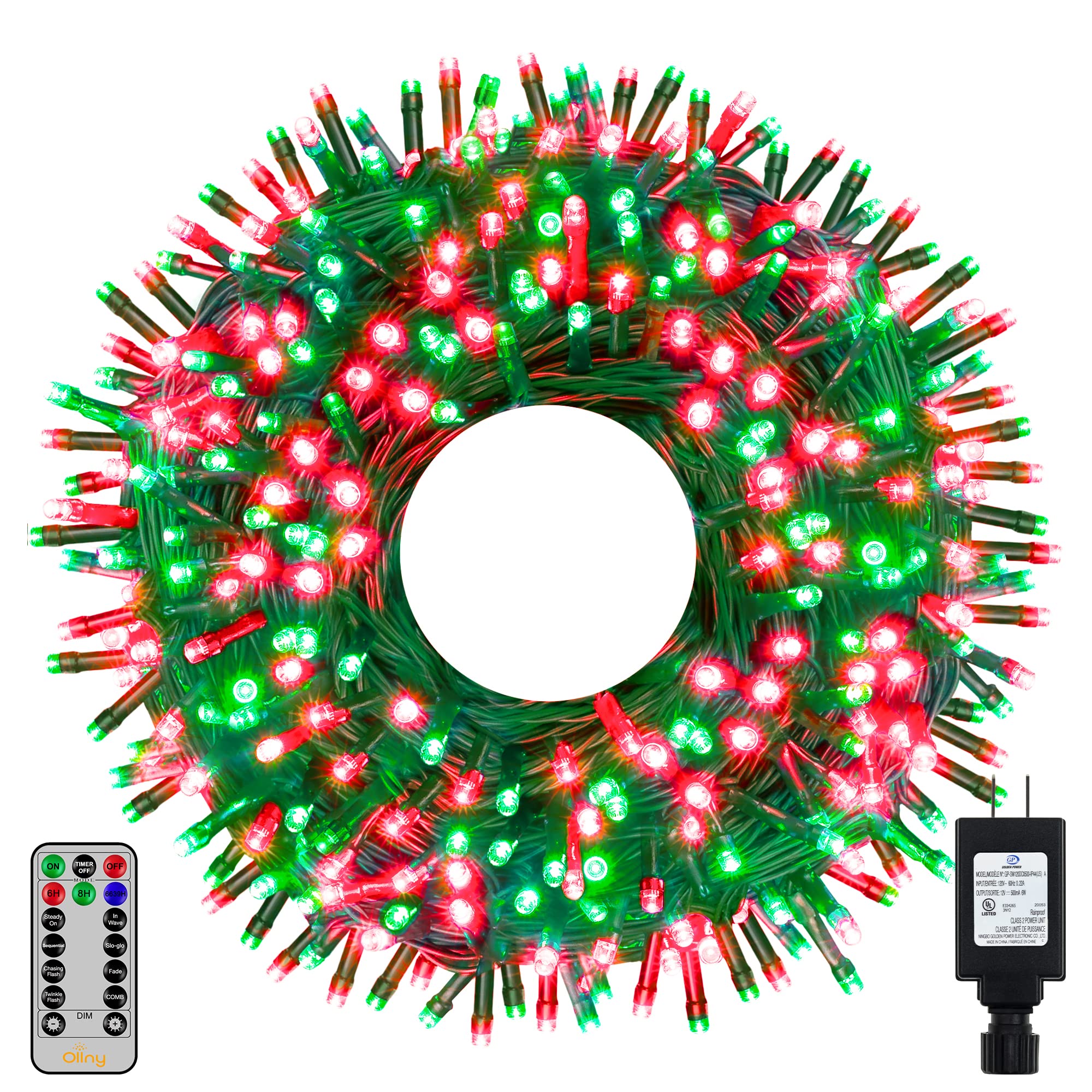 Luces Navideñas Ollny 500led De 50 M Con 8 Modos Y Control Remoto - Venta Internacional. $1,205