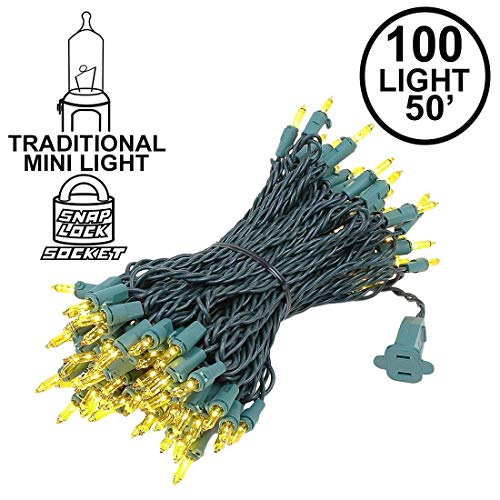 Foto 2 | Juego De Miniguirnaldas De Luces Navideñas, 100 Unidades, Color Amarillo - Venta Internacional.