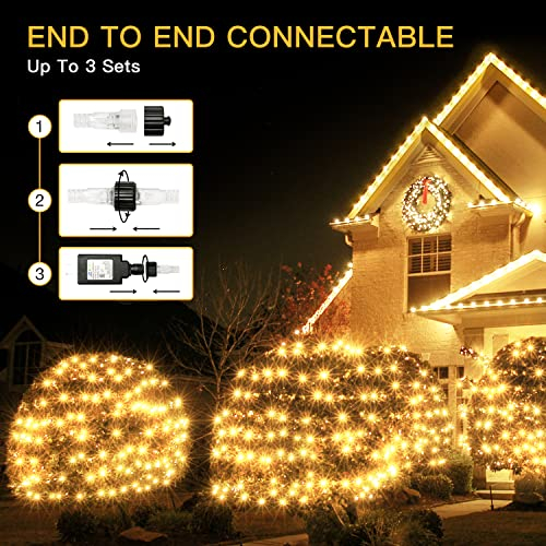 Foto 1 | Luces Navideñas Ollny 200 Led, 3 X 2 M, Impermeables Para Exteriores - Venta Internacional.