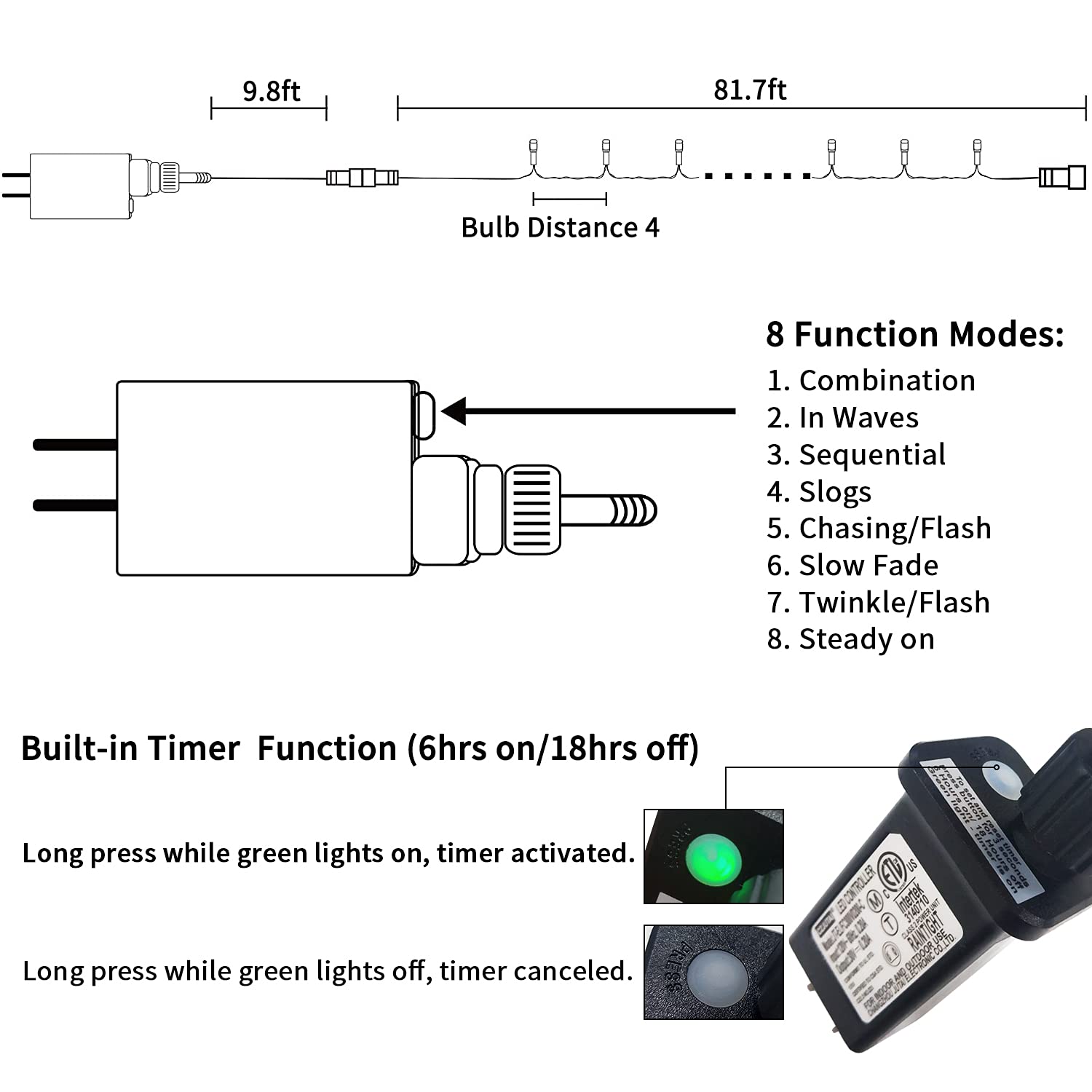 Foto 5 pulgar | Guirnalda De Luces Navideñas Jmexsuss 250 Led Rojas 28 M Resistente Al Agua - Venta Internacional.