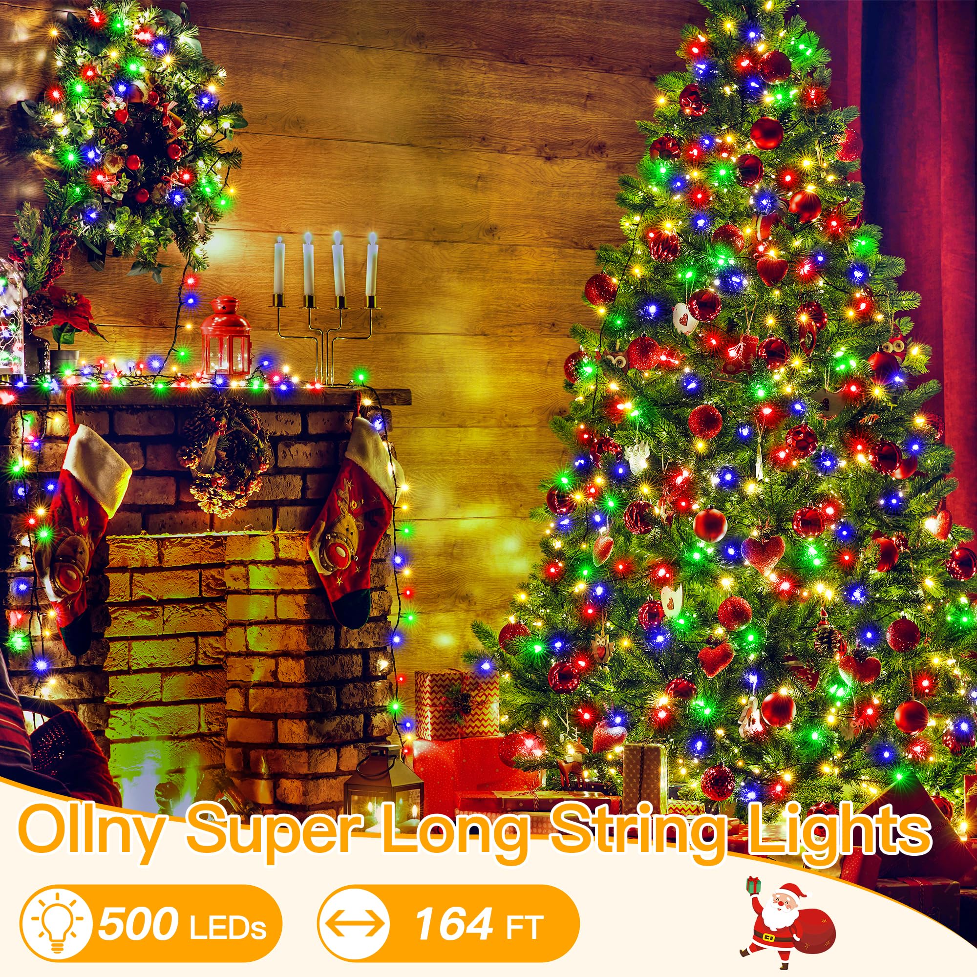 Foto 3 pulgar | Luces Navideñas Ollny 500 Led 50 M Multicolor Con Control Remoto - Venta Internacional.