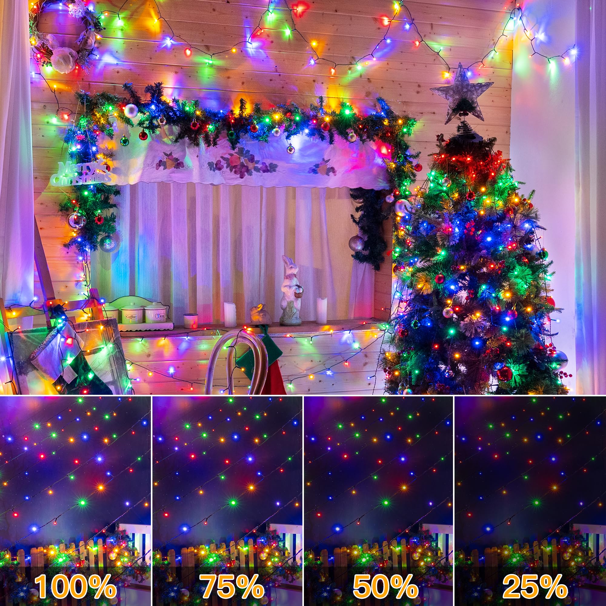 Foto 7 pulgar | Luces Navideñas Ollny 500 Led 50 M Multicolor Con Control Remoto - Venta Internacional.