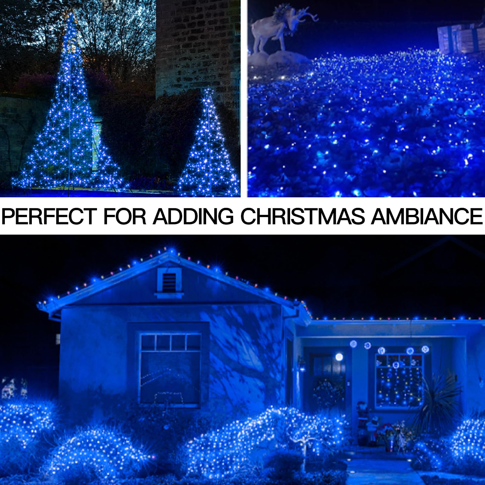 Foto 3 pulgar | Luces Led Navideñas Suddus Blue 200 20 M Impermeables - Venta Internacional.