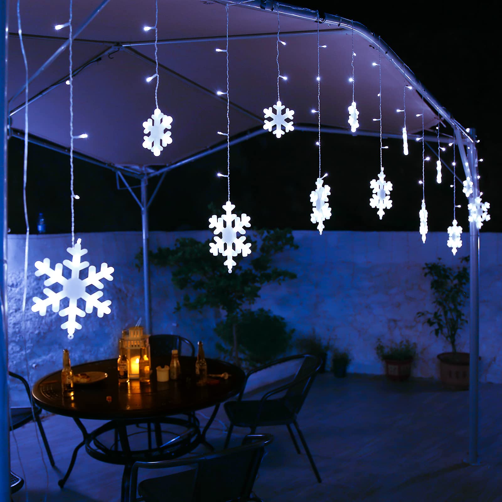 Foto 6 pulgar | Luces Navideñas Con Forma De Copo De Nieve Toodour, 17,22 Pies, 264 Led, Para Exteriores - Venta Internacional.