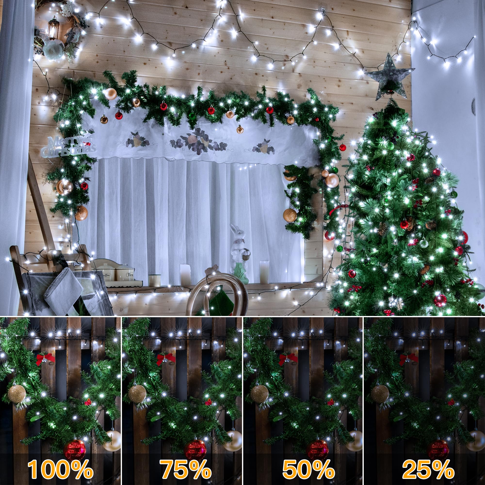 Foto 6 | Luces Navideñas Ollny 500 Led De 50 M Con Temporizador Remoto De 8 Modos Ip44 - Venta Internacional.