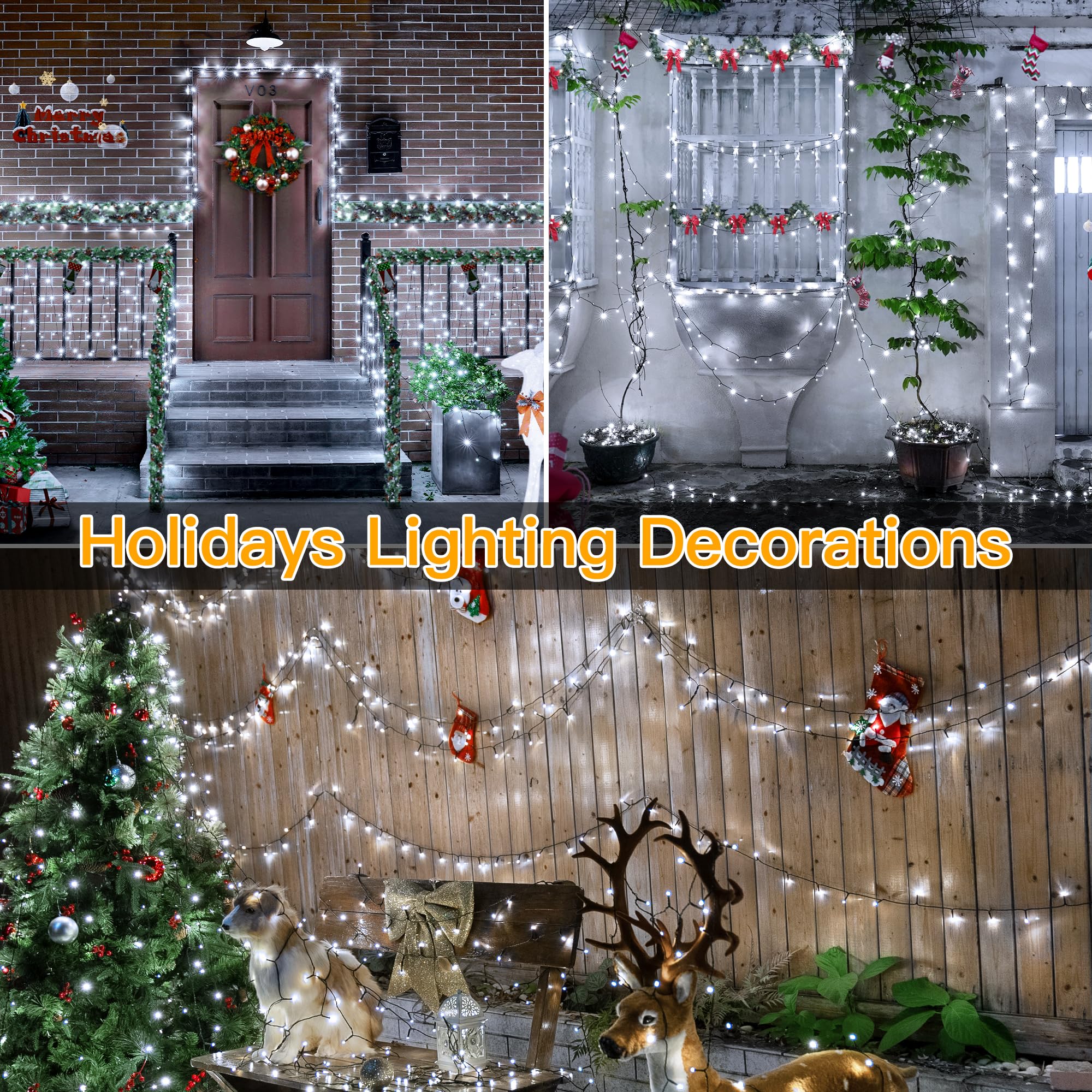 Foto 8 pulgar | Luces Navideñas Ollny 500 Led De 50 M Con Temporizador Remoto De 8 Modos Ip44 - Venta Internacional.