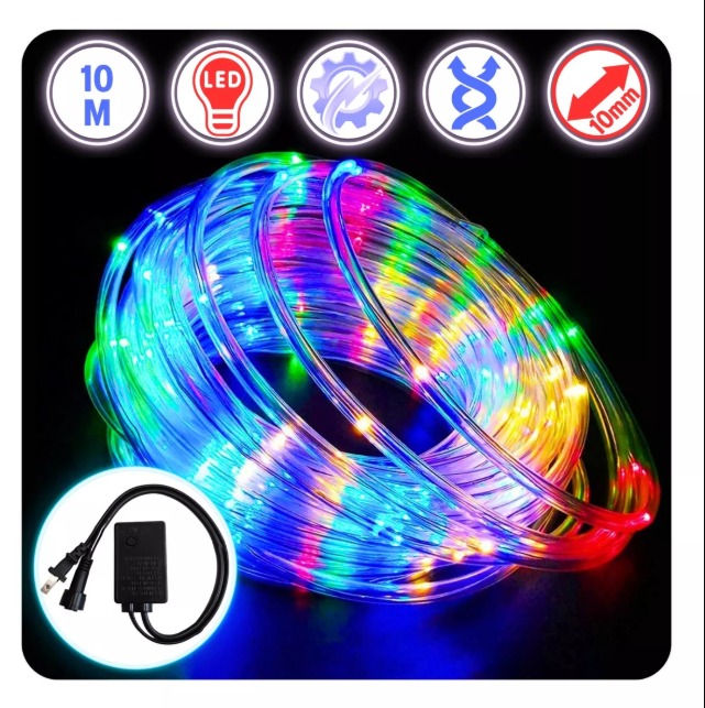 Foto 5 pulgar | Manguera Decorativa De Luz Led Multicolor Impermeable 10 M