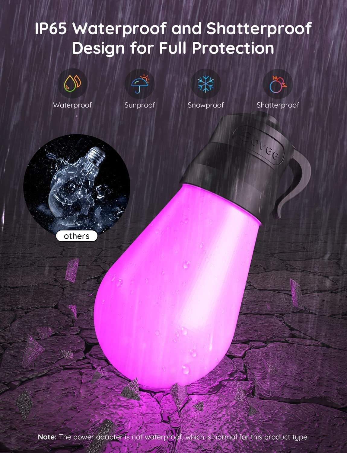 Foto 8 pulgar | Luces para Exteriores Govee H7015 de 48 Pies con 15 Led Rgbic Regulables - Venta Internacional