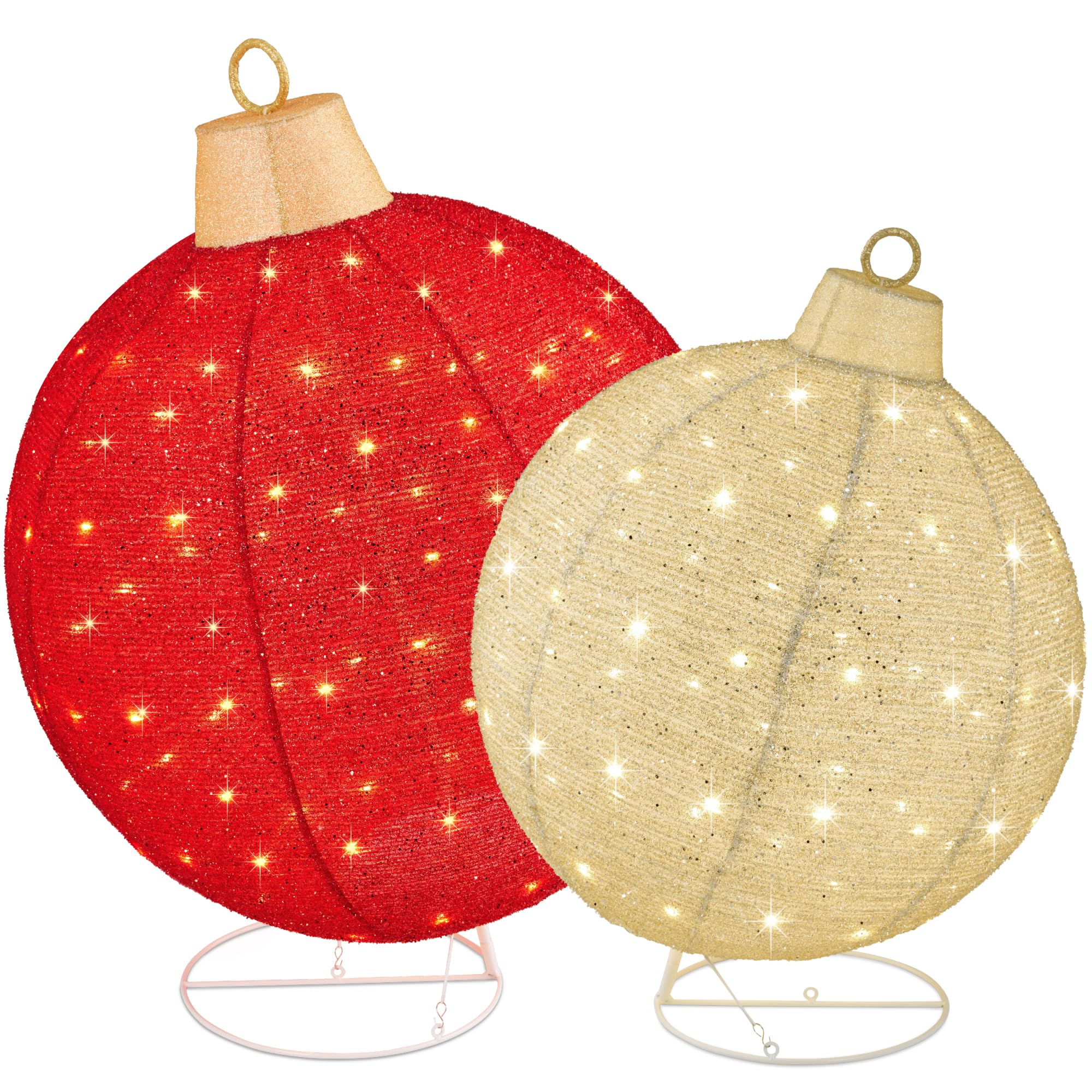 Juego De Adornos Navideños Best Choice, 2 Piezas Con 180 Luces Led - Venta Internacional. $3,624