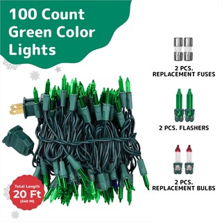 Foto 2 | Luces Navideñas Prextex 100 Led Verdes De 6 M Para Interiores Y Exteriores - Venta Internacional.