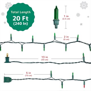 Foto 6 | Luces Navideñas Prextex 100 Led Verdes De 6 M Para Interiores Y Exteriores - Venta Internacional.