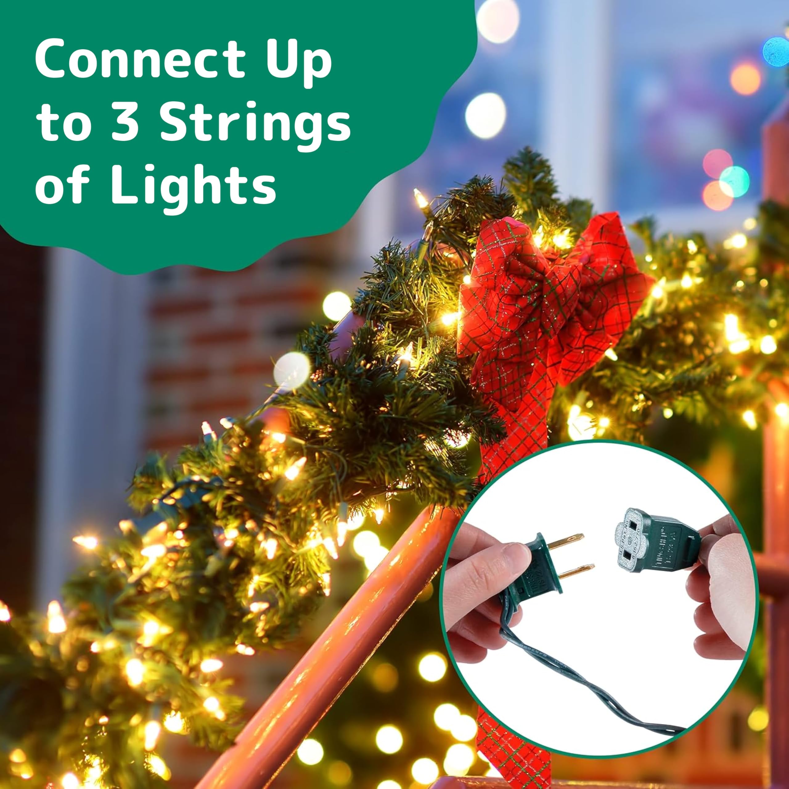 Foto 5 | Luces Navideñas Prextex 500, Transparente, Blanco Cálido, 30 M - Venta Internacional.