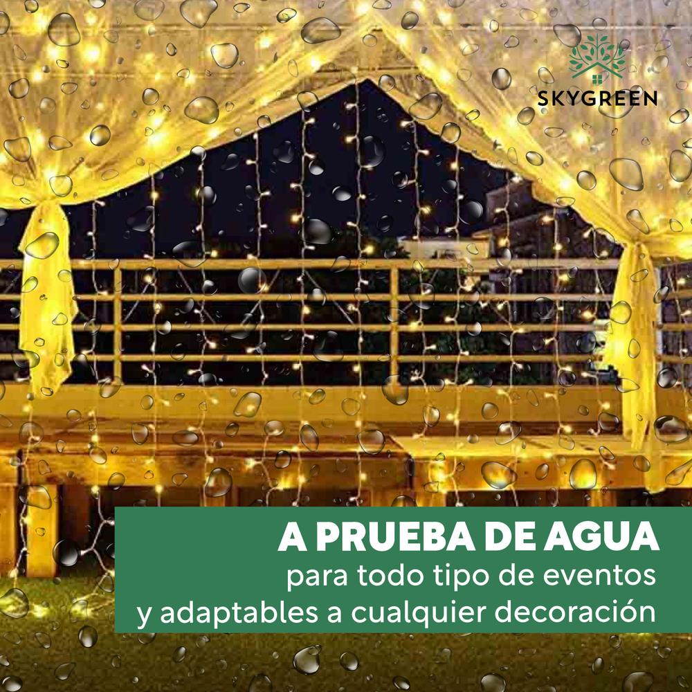 Foto 6 pulgar | Kit de Luces de Navidad Sky Green Luz Blanca Y Cálida