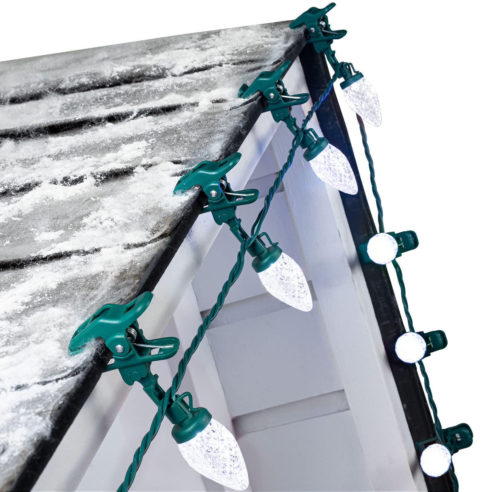 Luces Led Navideñas Brightown C9 100 De Color Blanco Puro, 68 Pies - Venta Internacional. $1,338