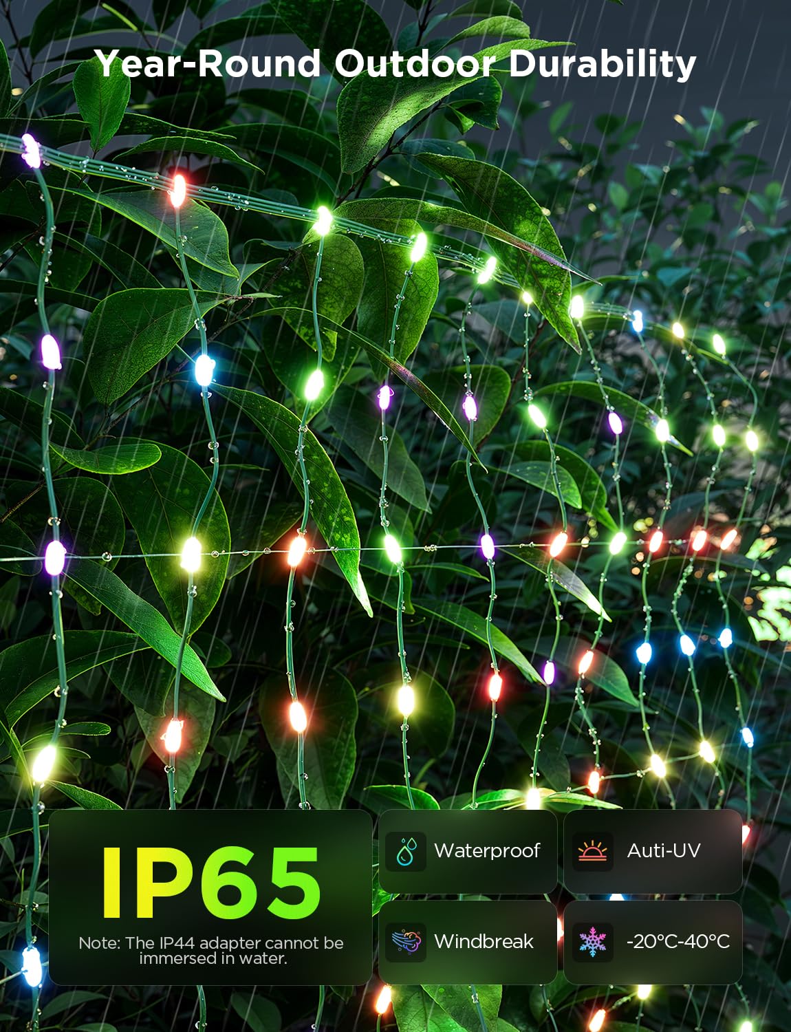 Foto 7 pulgar | Luces De Red Para Exteriores Govee, 0,85 × 1,43 M, Rgbic, 240 Led, Ip65 - Venta Internacional.