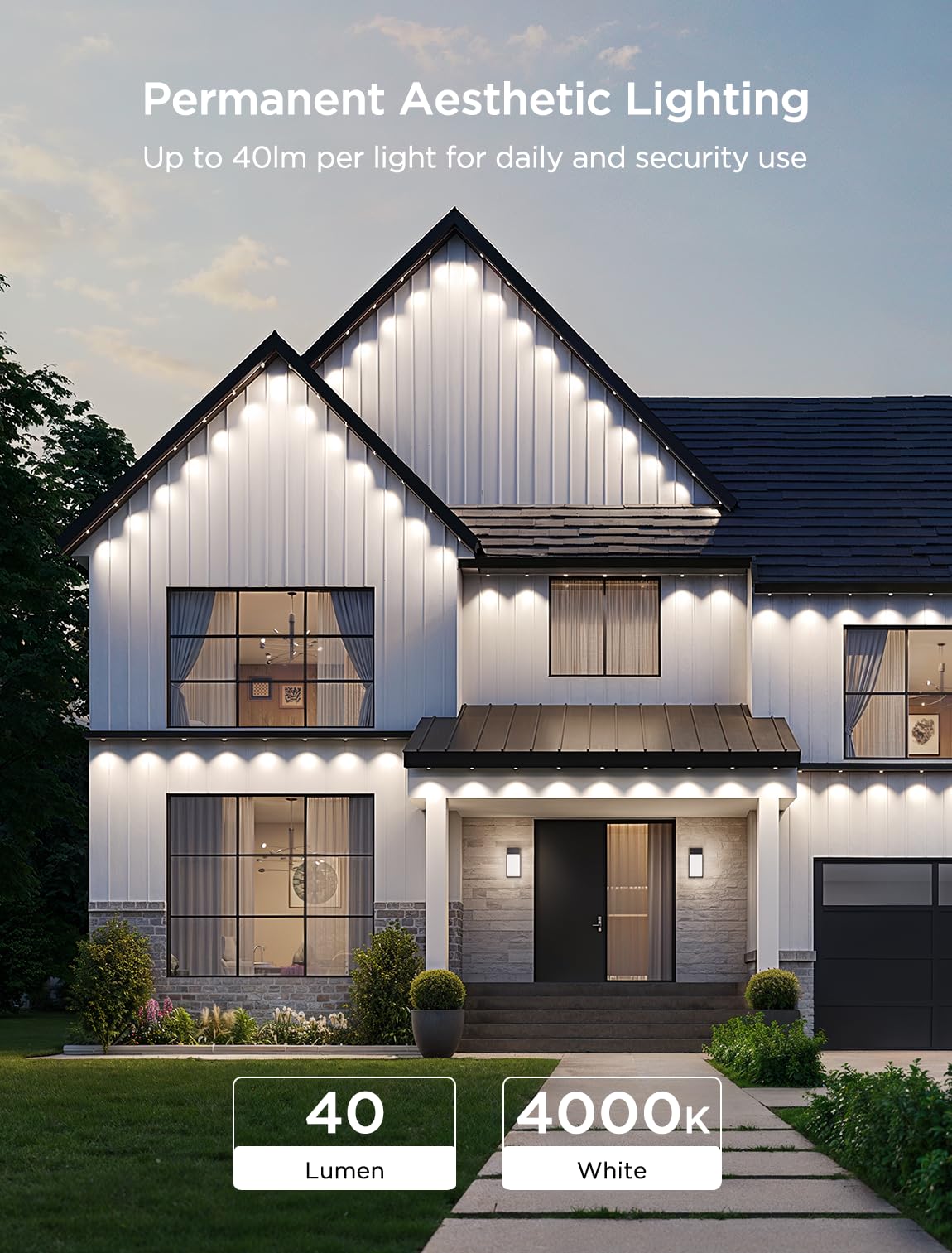 Foto 6 | Luces Exteriores Govee Permanent 2 Rgbic De 100 Pies Con 72 Led Ip67 - Venta Internacional.