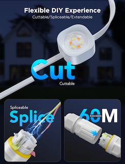 Foto 3 | Luces De Extensión Govee De 16.4 Pies Para Luces Exteriores Permanentes - Venta Internacional.