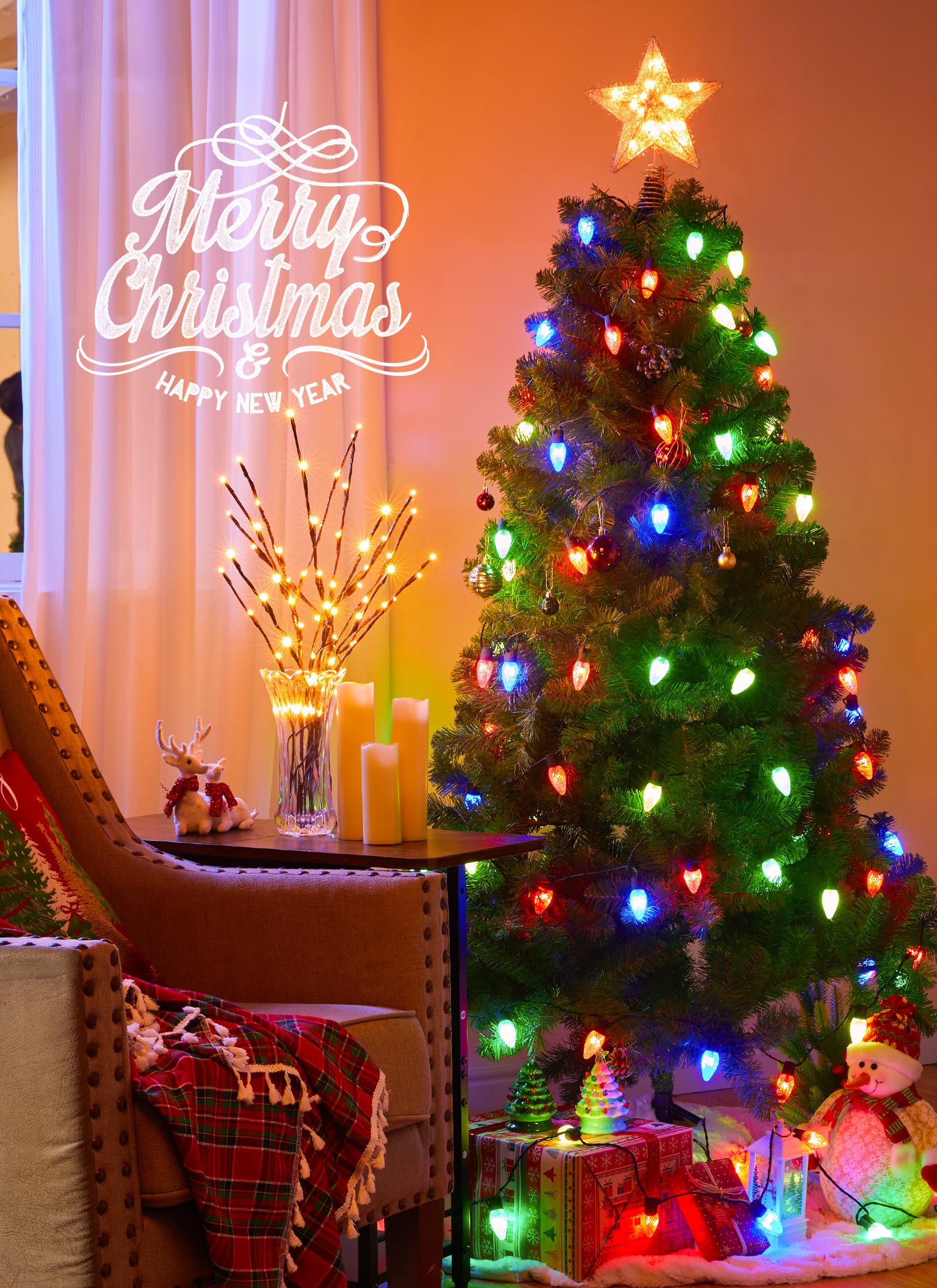 Foto 7 pulgar | Luces Navideñas Brightown Smart C9 Led / 50 Pies / 75 RGB / 58 Modos - Venta Internacional