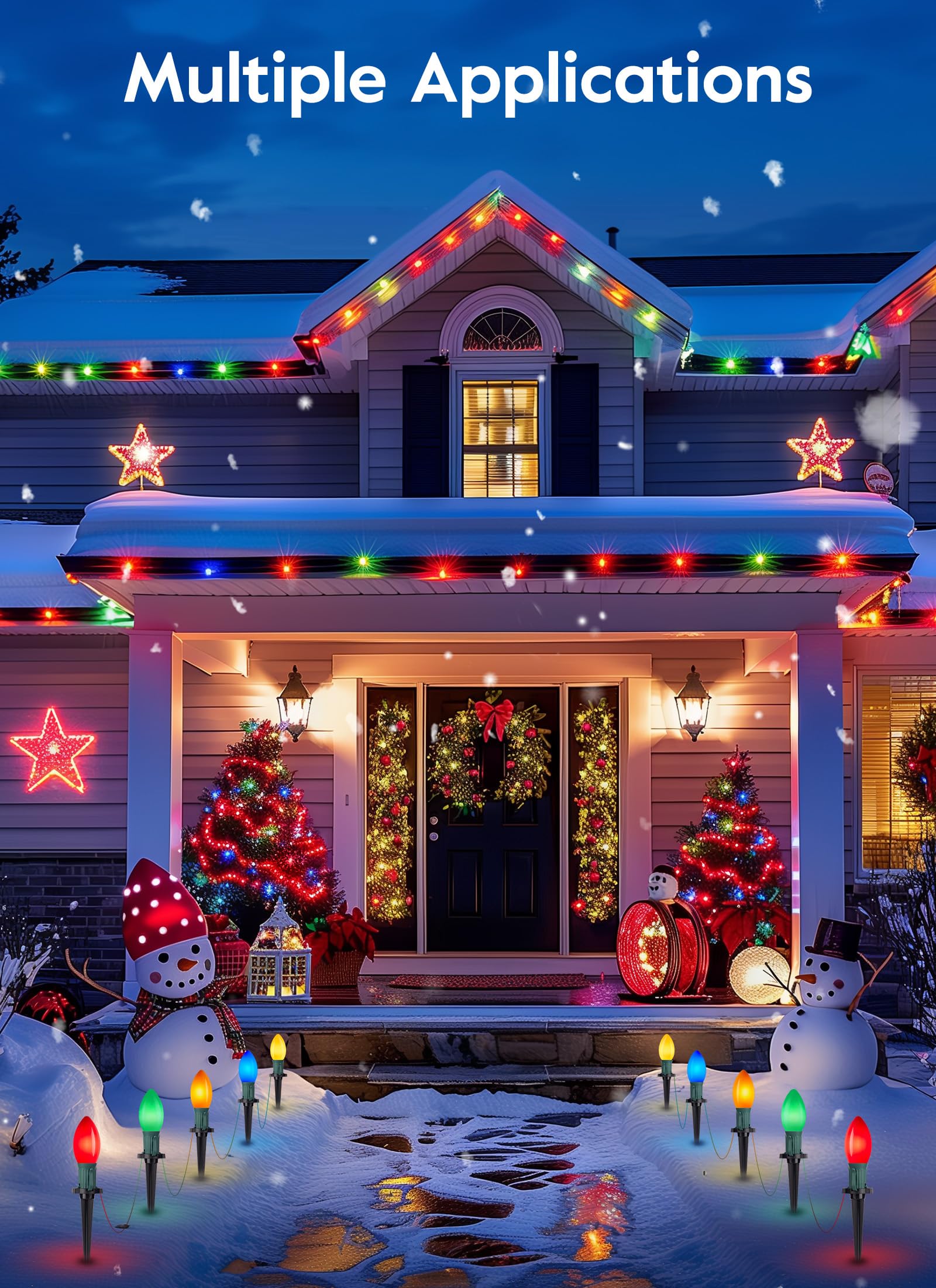 Foto 7 pulgar | Luces Navideñas Brightown Frosted C9 Led, 64 Pies, 50 Bombillas - Venta Internacional.