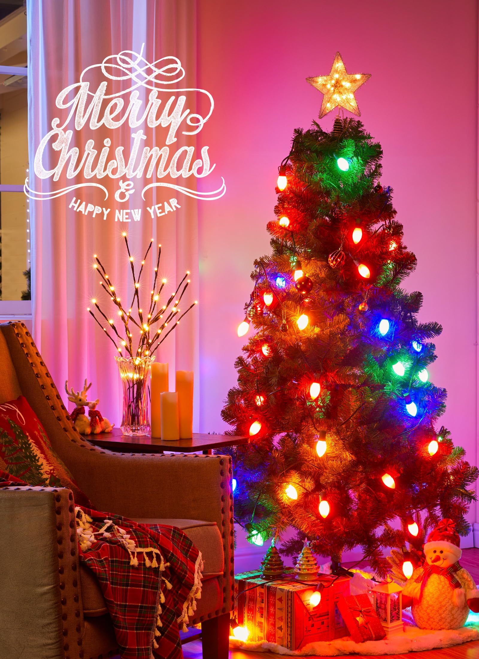 Foto 8 pulgar | Luces Navideñas Brightown Frosted C9 Led, 64 Pies, 50 Bombillas - Venta Internacional.