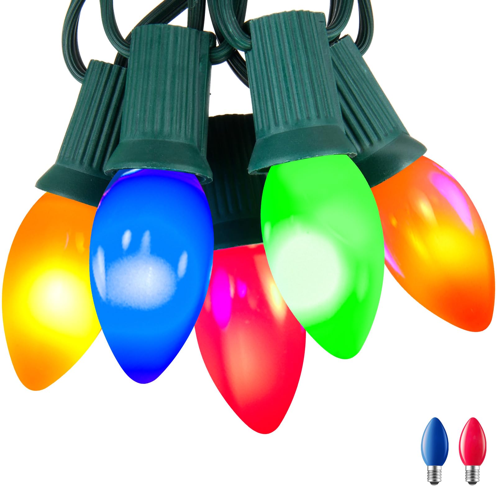 Foto 2 pulgar | Luces Navideñas Minetom C7 Led De 15 M, 50 Bombillas Multicolores - Venta Internacional.