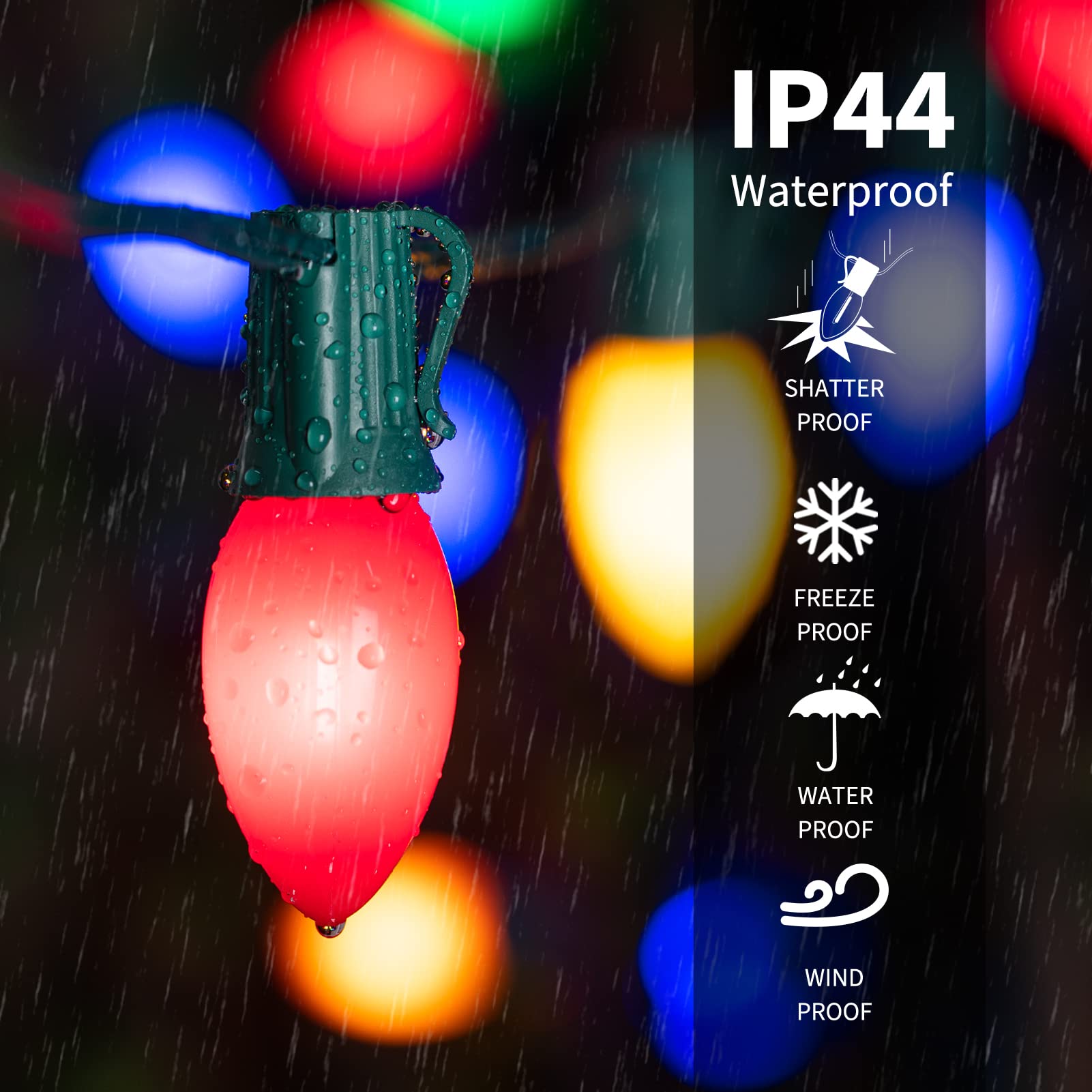 Foto 4 pulgar | Luces Navideñas Minetom C7 Led De 15 M, 50 Bombillas Multicolores - Venta Internacional.